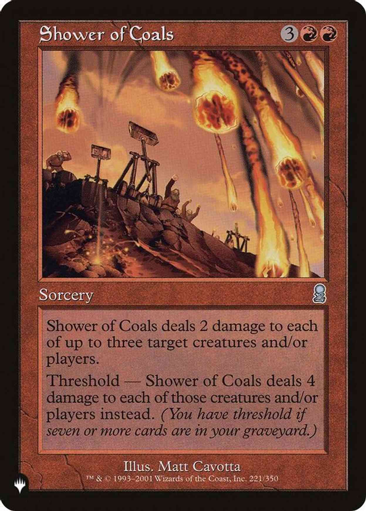 Shower of Coals magic card front