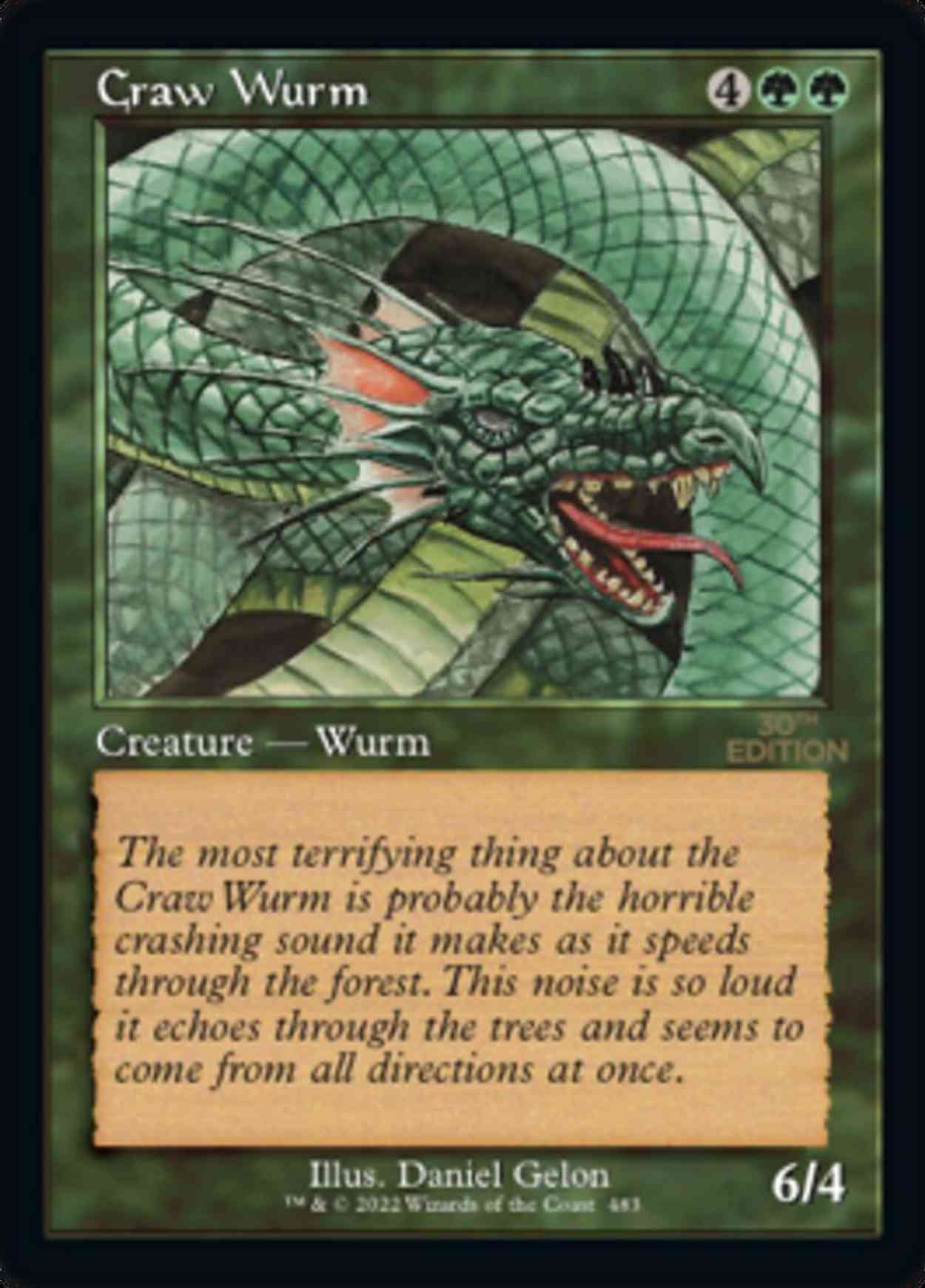 Craw Wurm (Retro Frame) magic card front