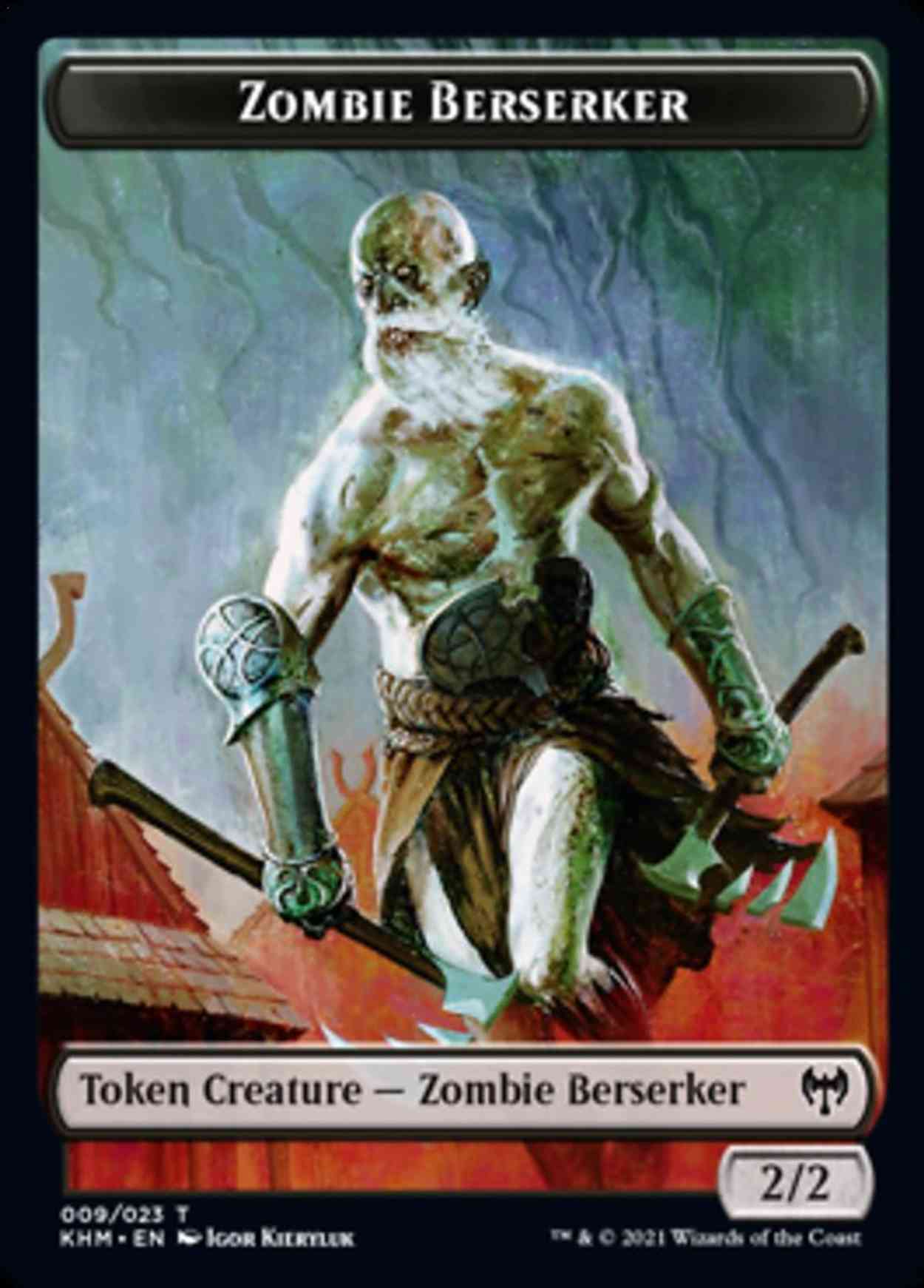 Zombie Berserker Token magic card front