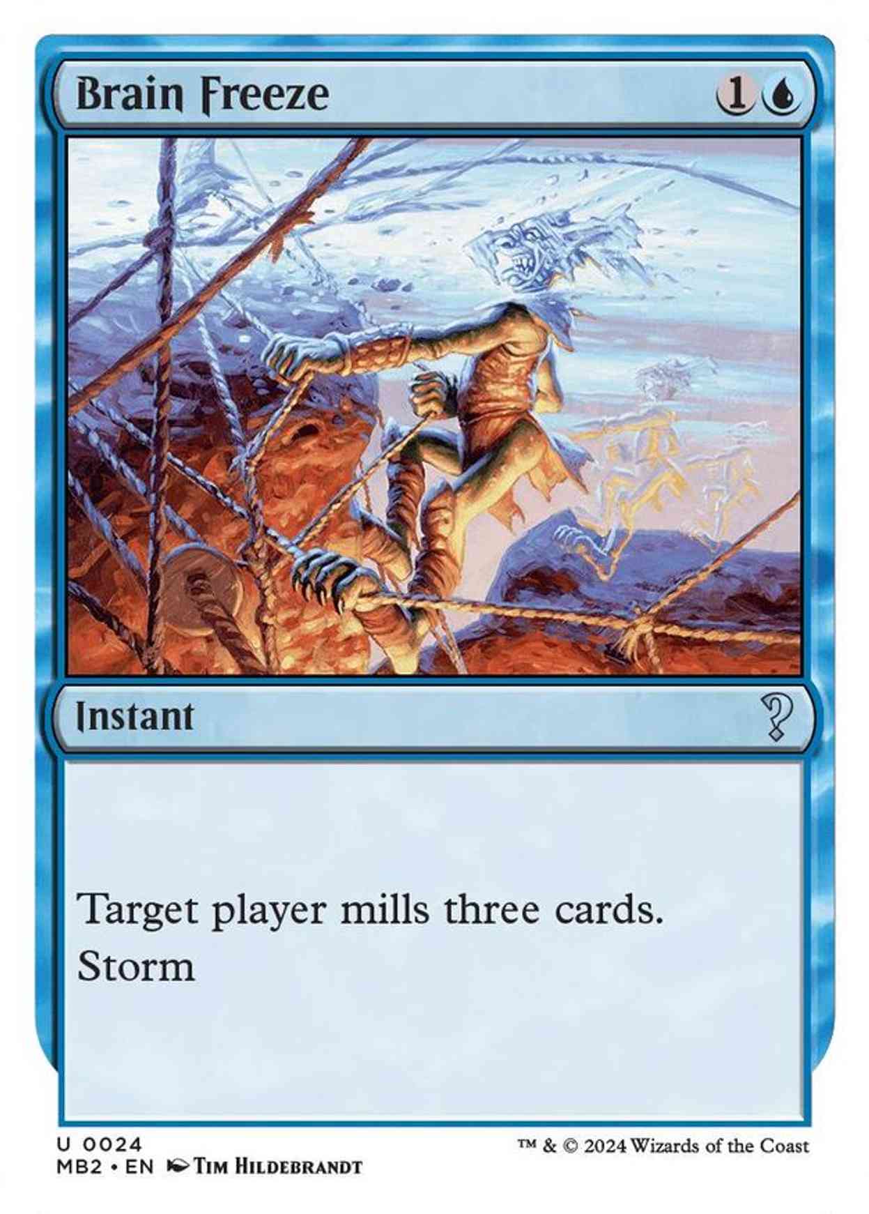 Brain Freeze (White Border) magic card front