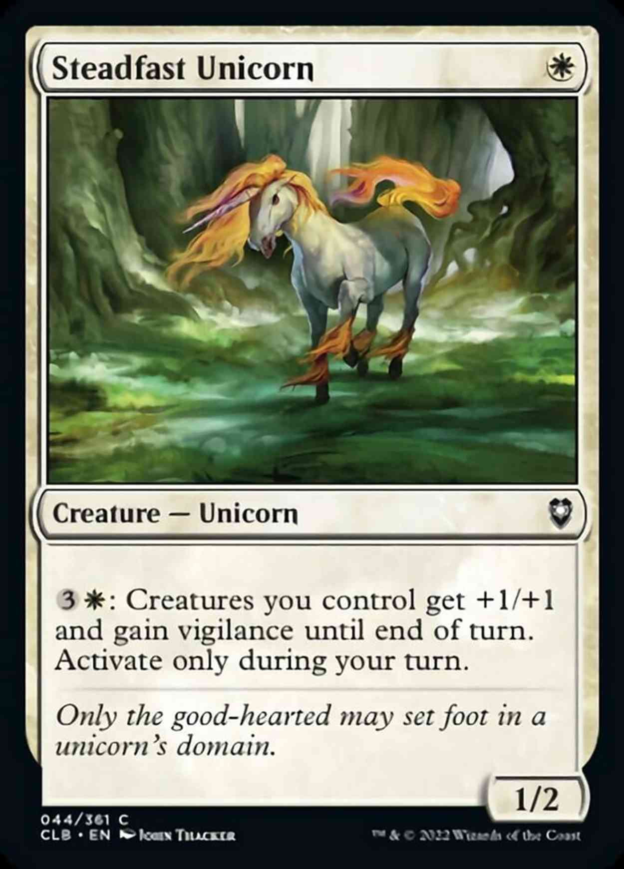 Steadfast Unicorn magic card front