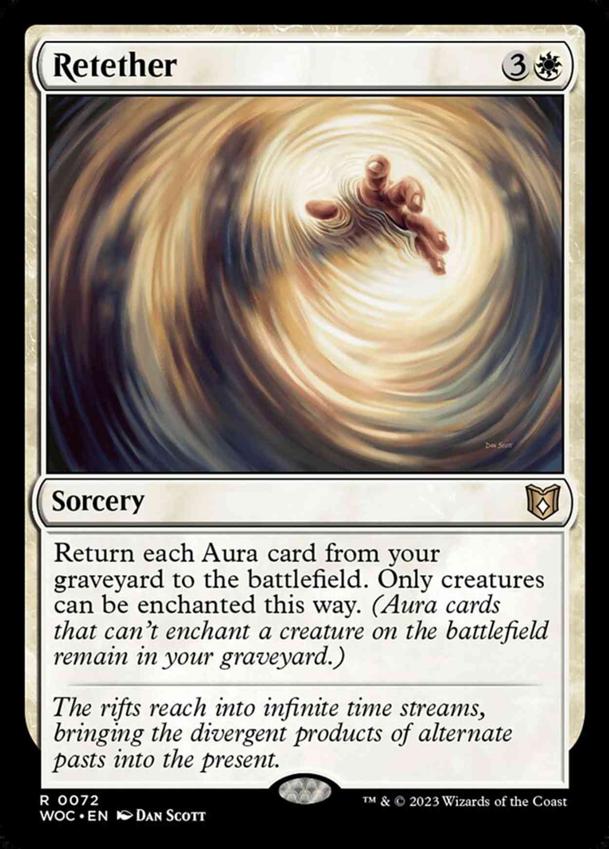 Retether magic card front