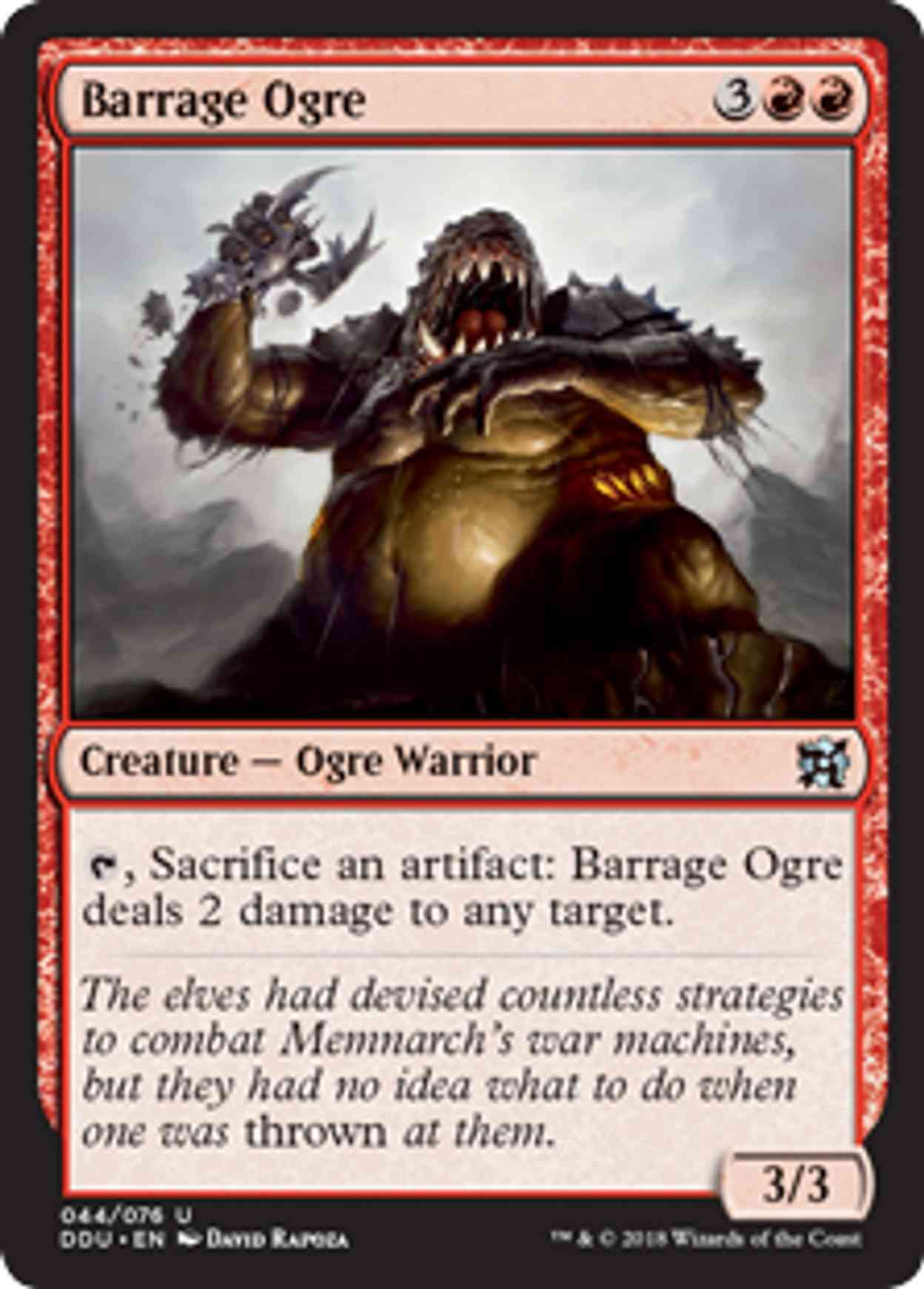 Barrage Ogre magic card front