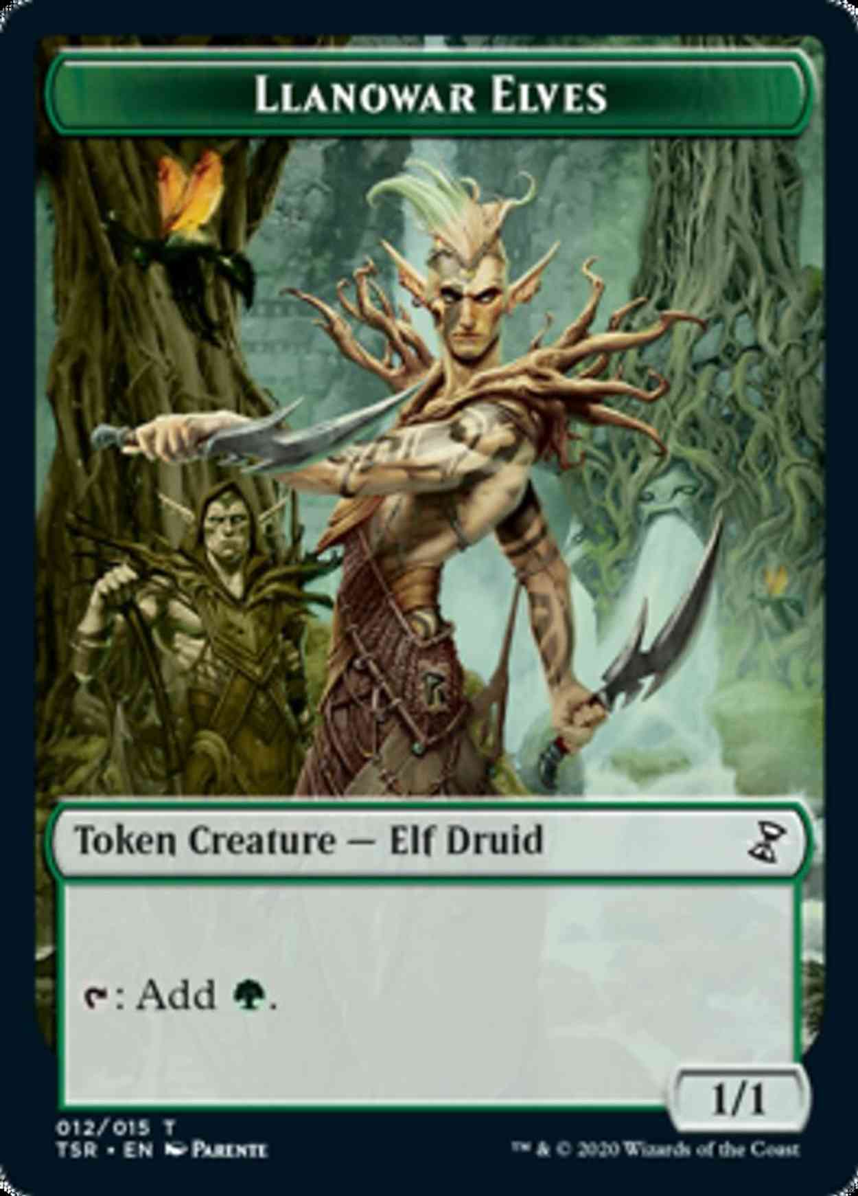 Llanowar Elves Token magic card front