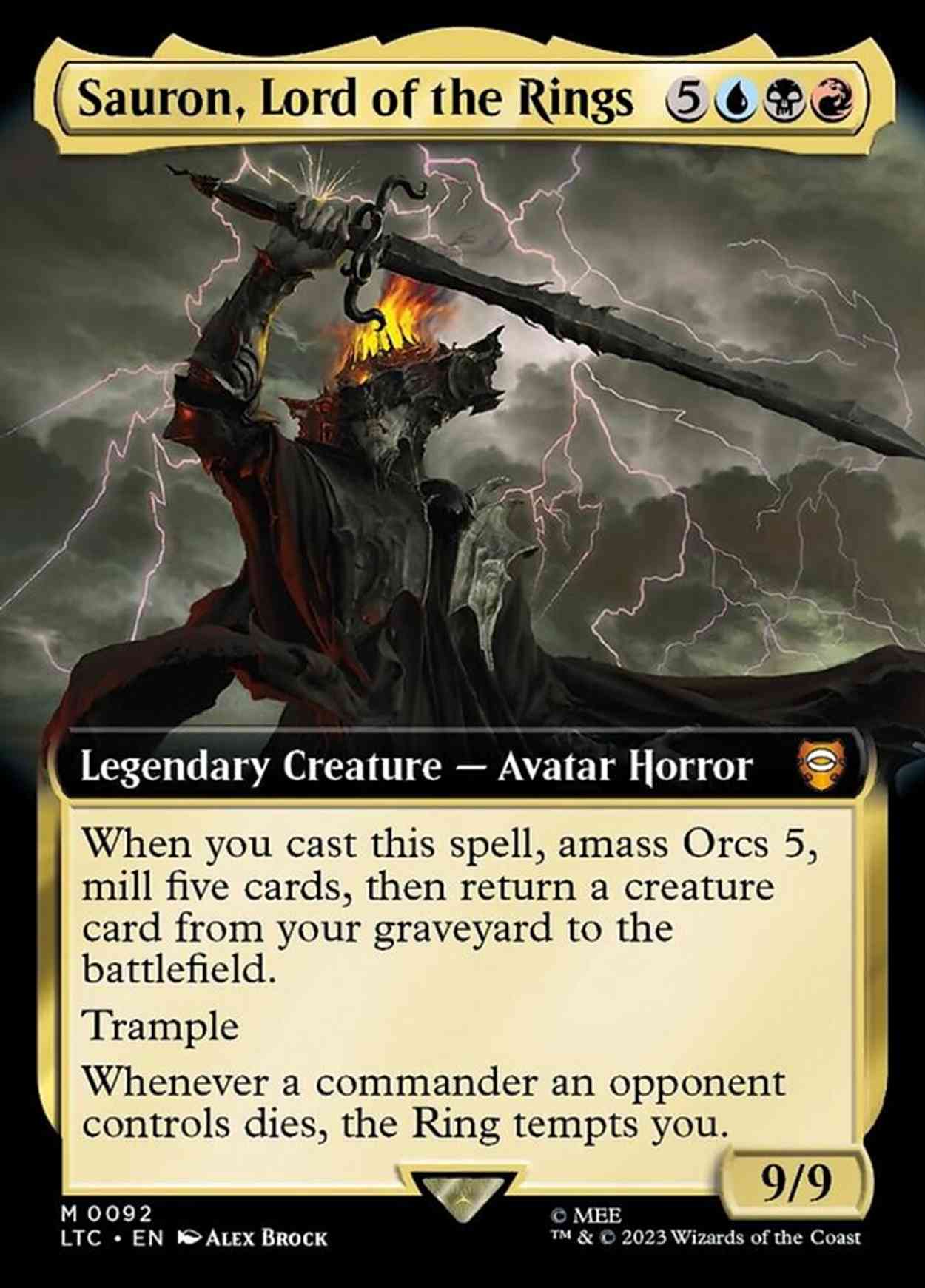 Sauron, Lord of the Rings magic card front