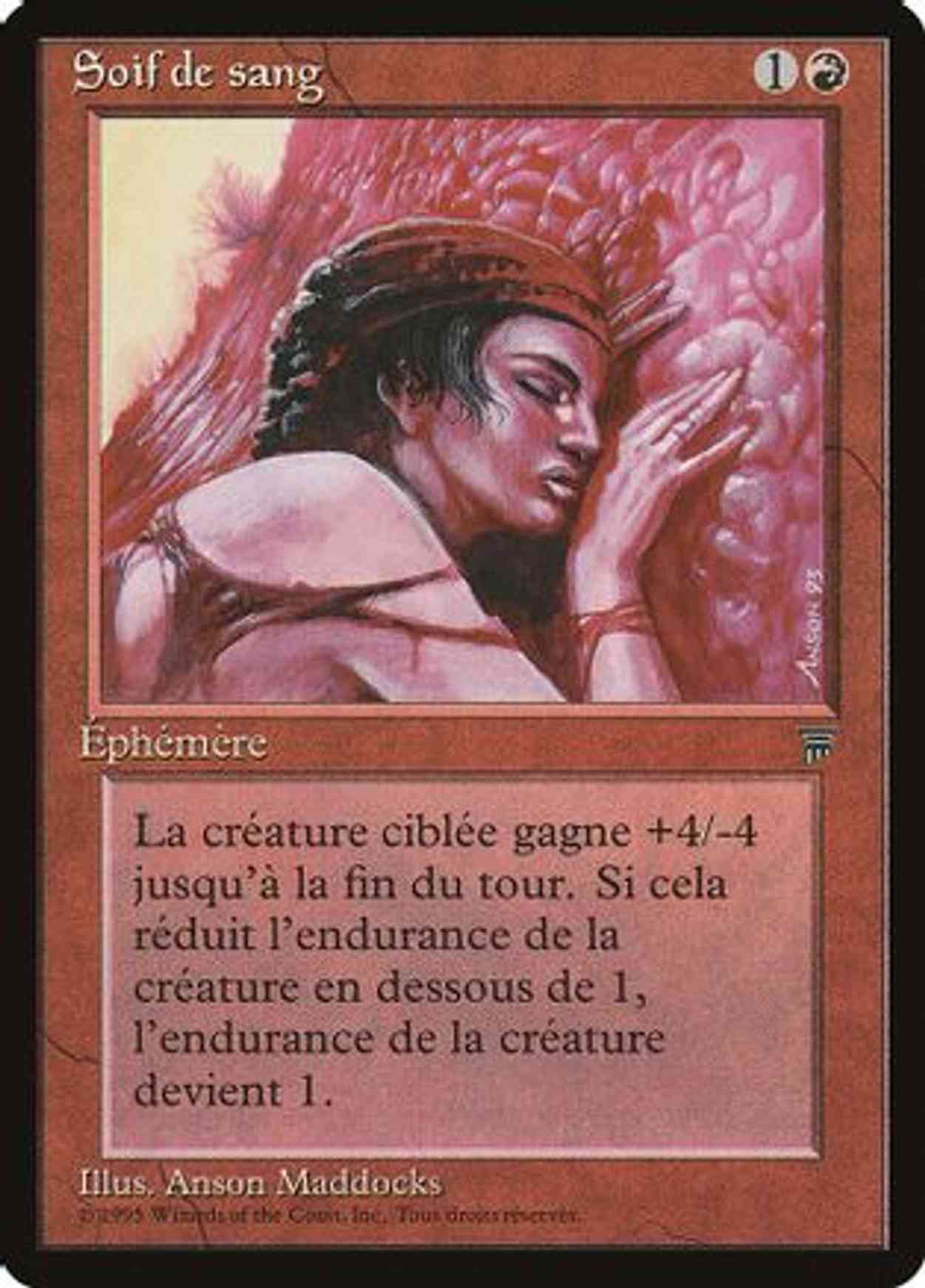 Blood Lust (French) - "Soif de sang" magic card front