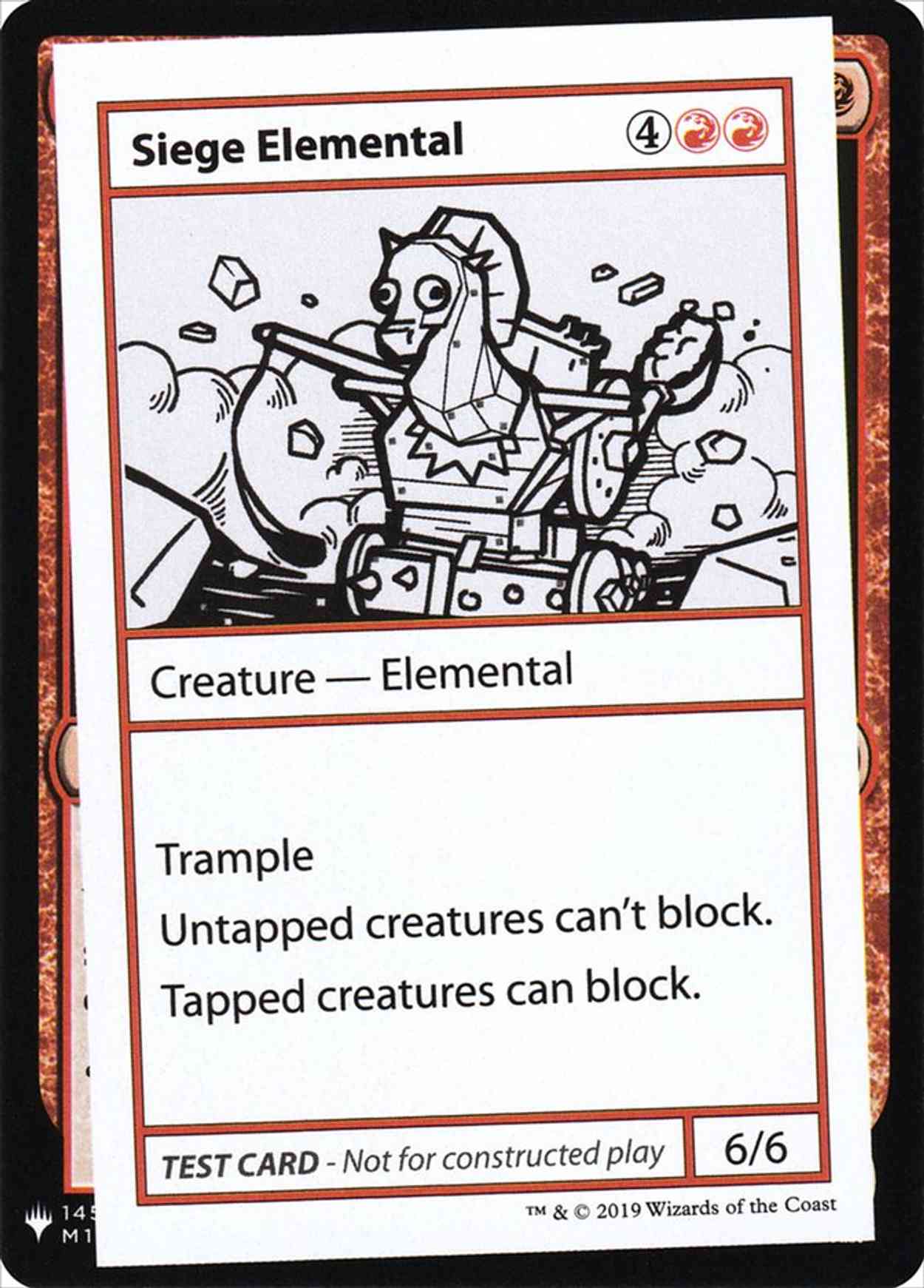 Siege Elemental magic card front