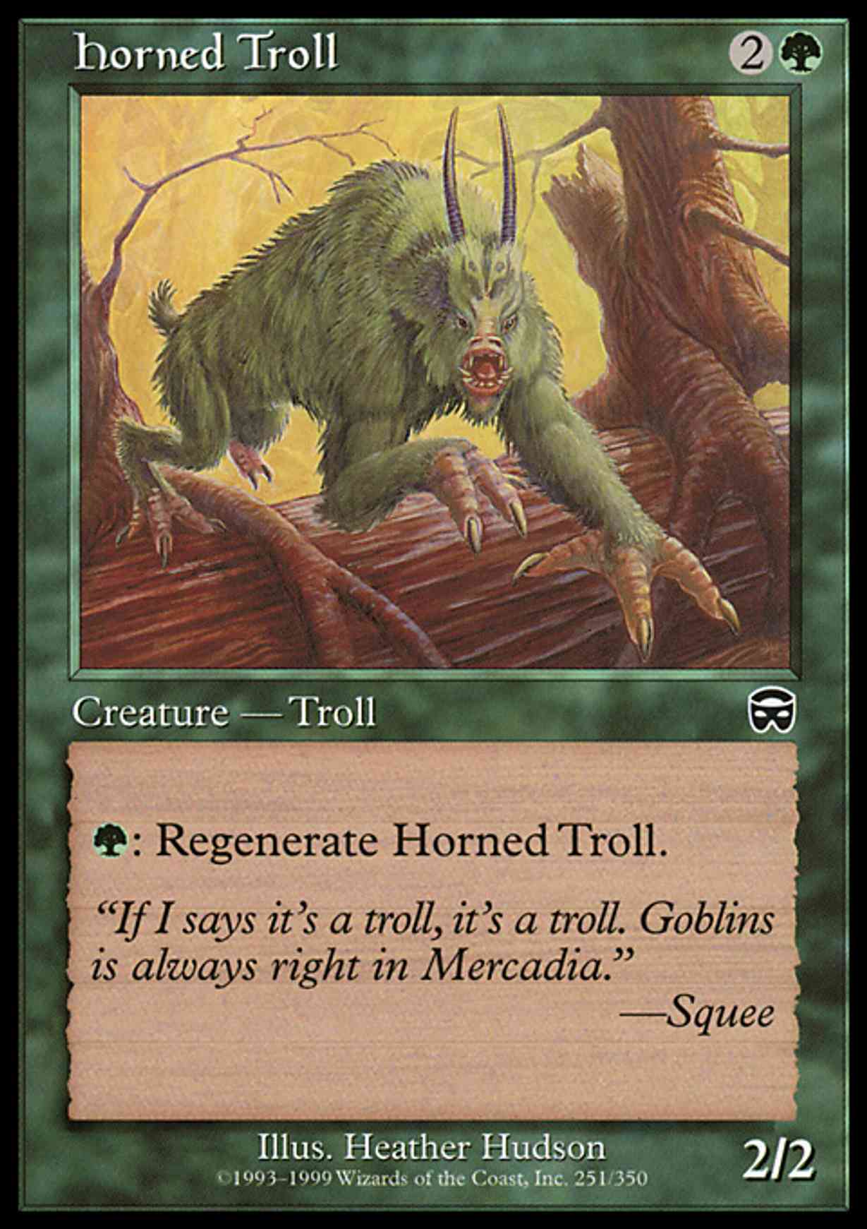 Horned Troll magic card front