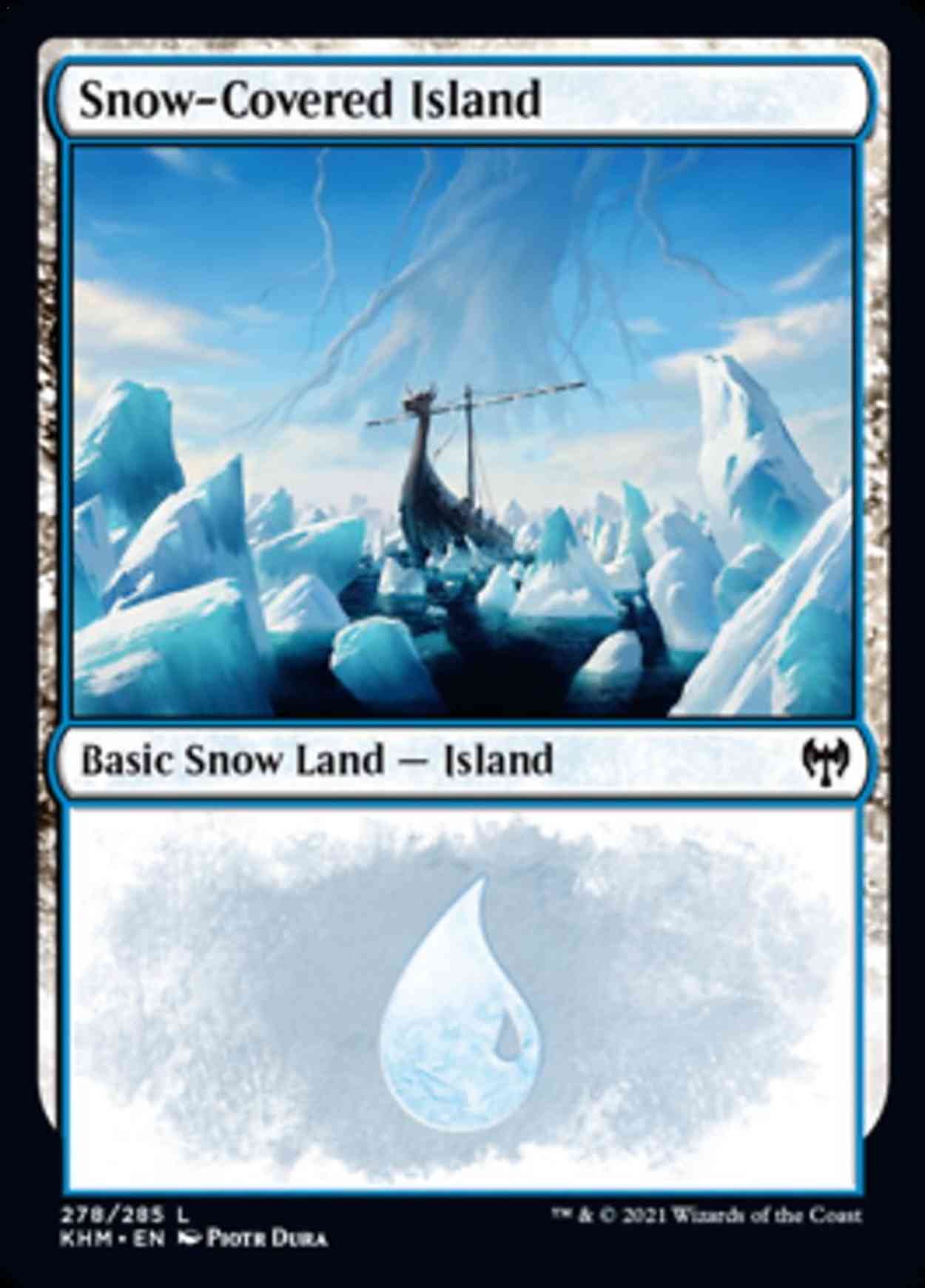Snow-Covered Island (278) magic card front