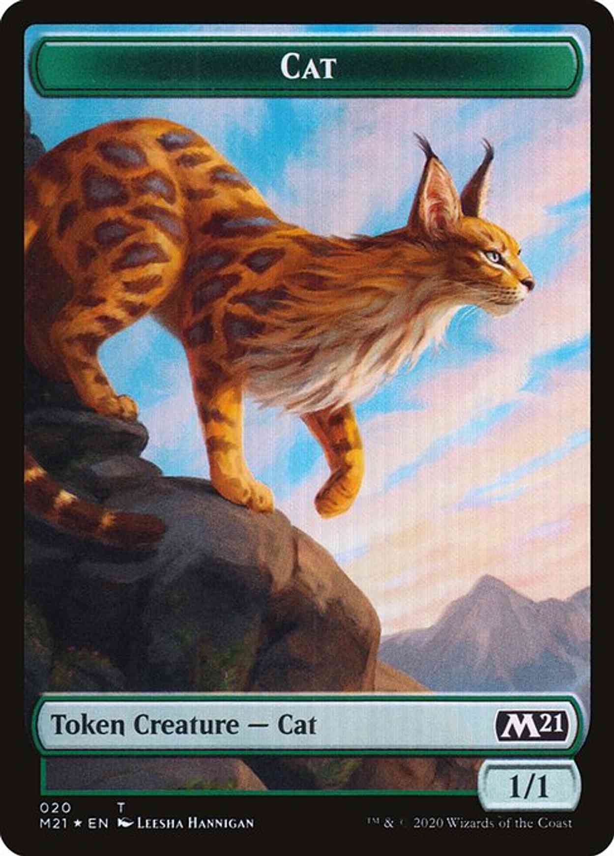 Cat (020) // Soldier Double-sided Token magic card front