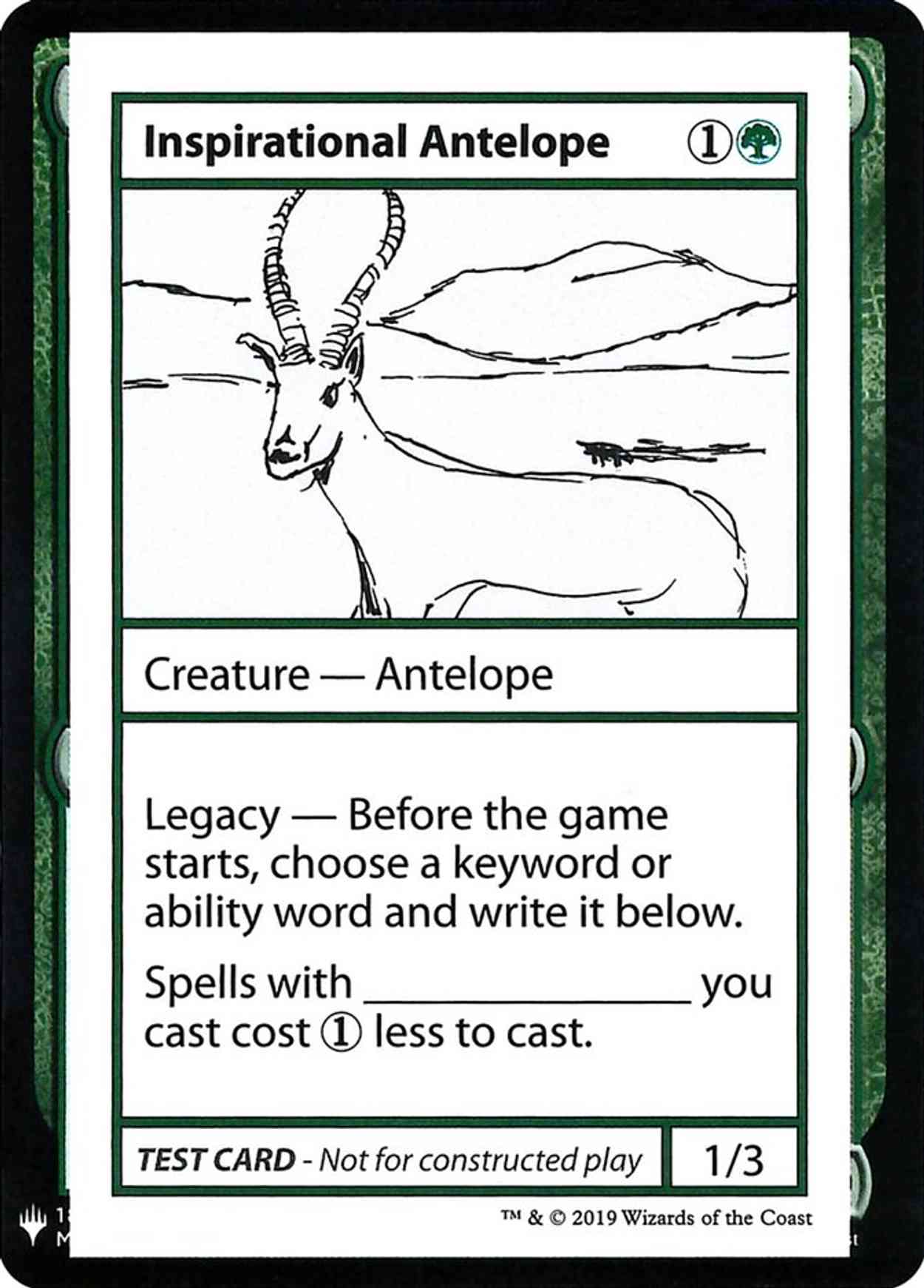 Inspirational Antelope magic card front
