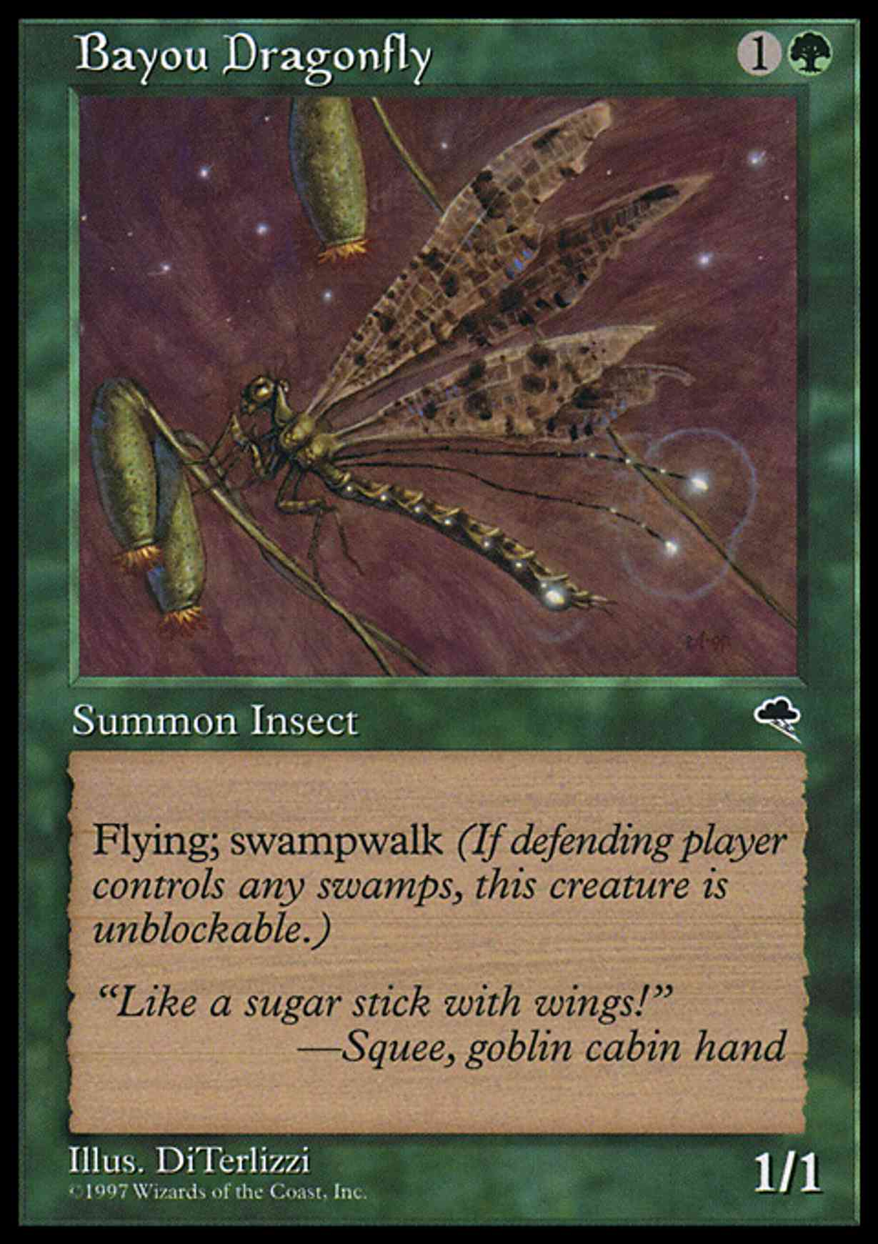Bayou Dragonfly magic card front