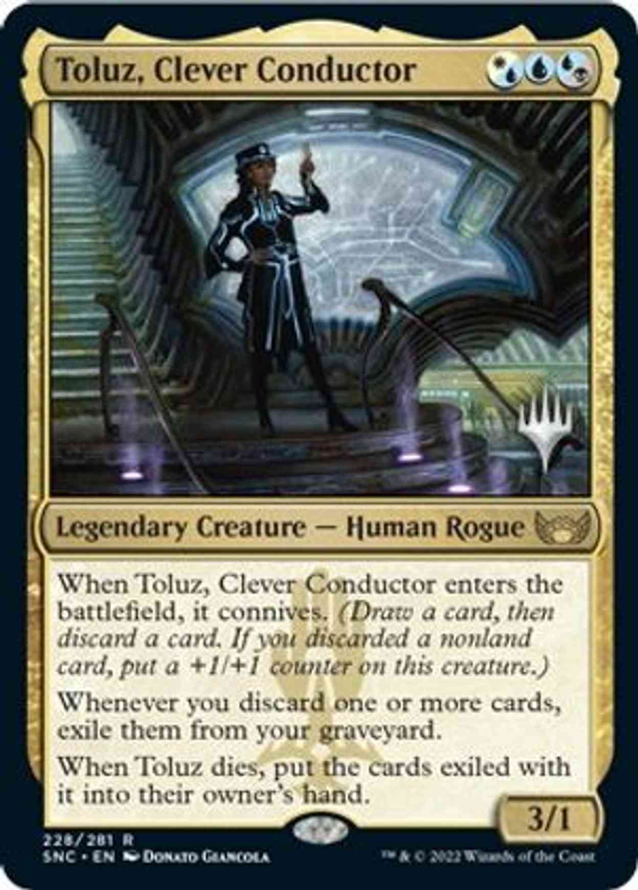 Toluz, Clever Conductor magic card front