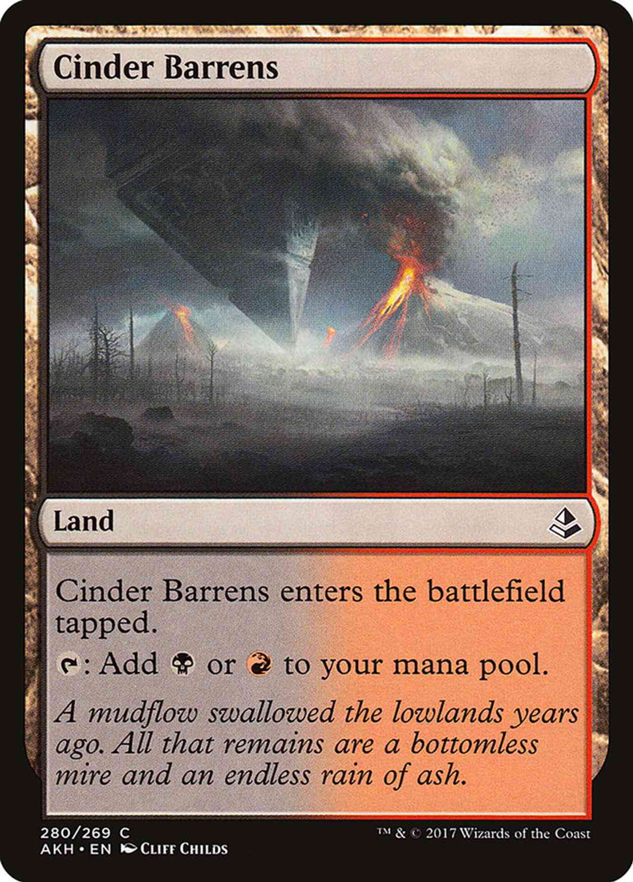 Cinder Barrens magic card front