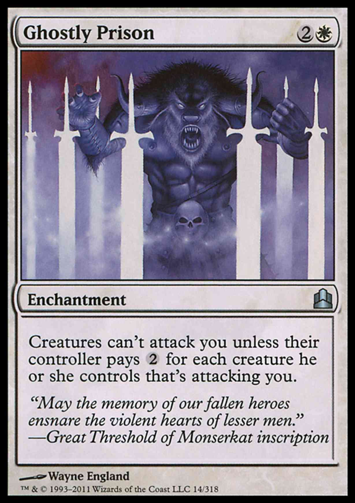 Ghostly Prison magic card front
