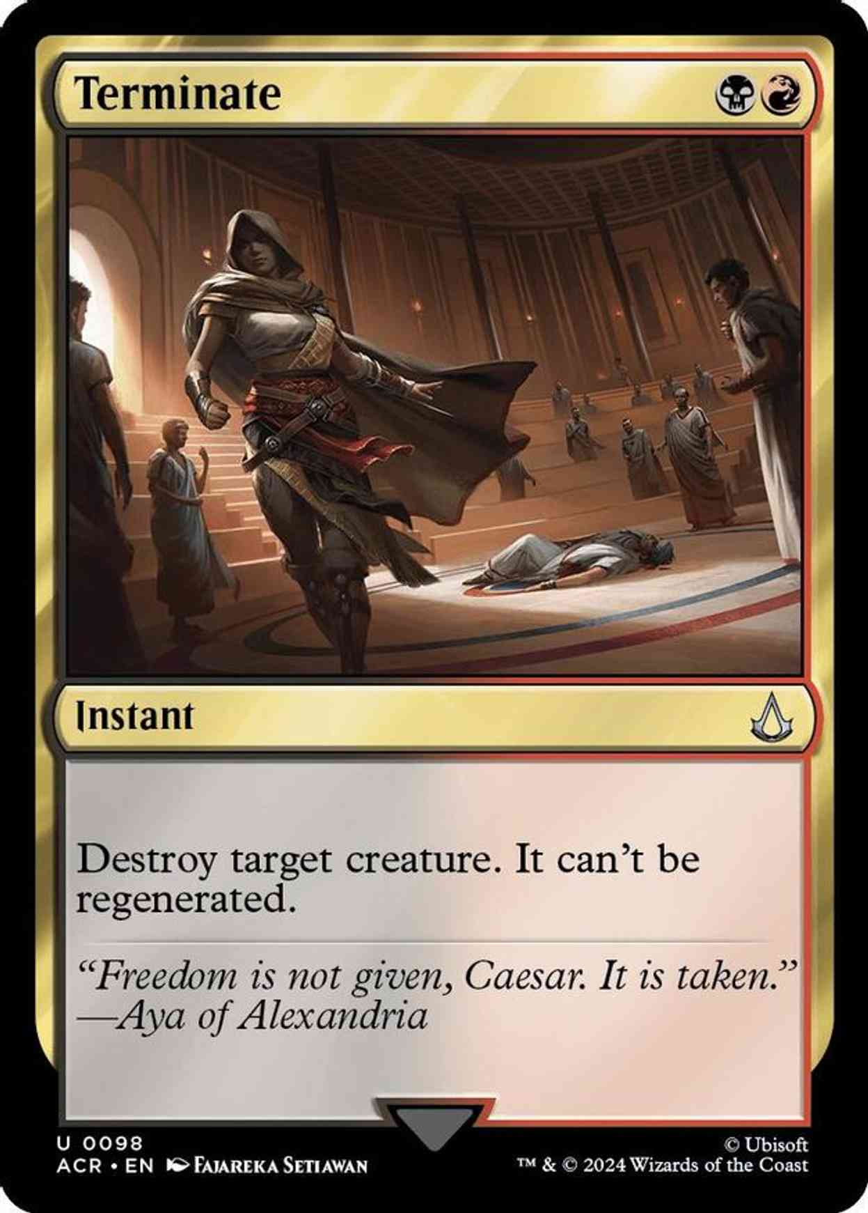 Terminate magic card front