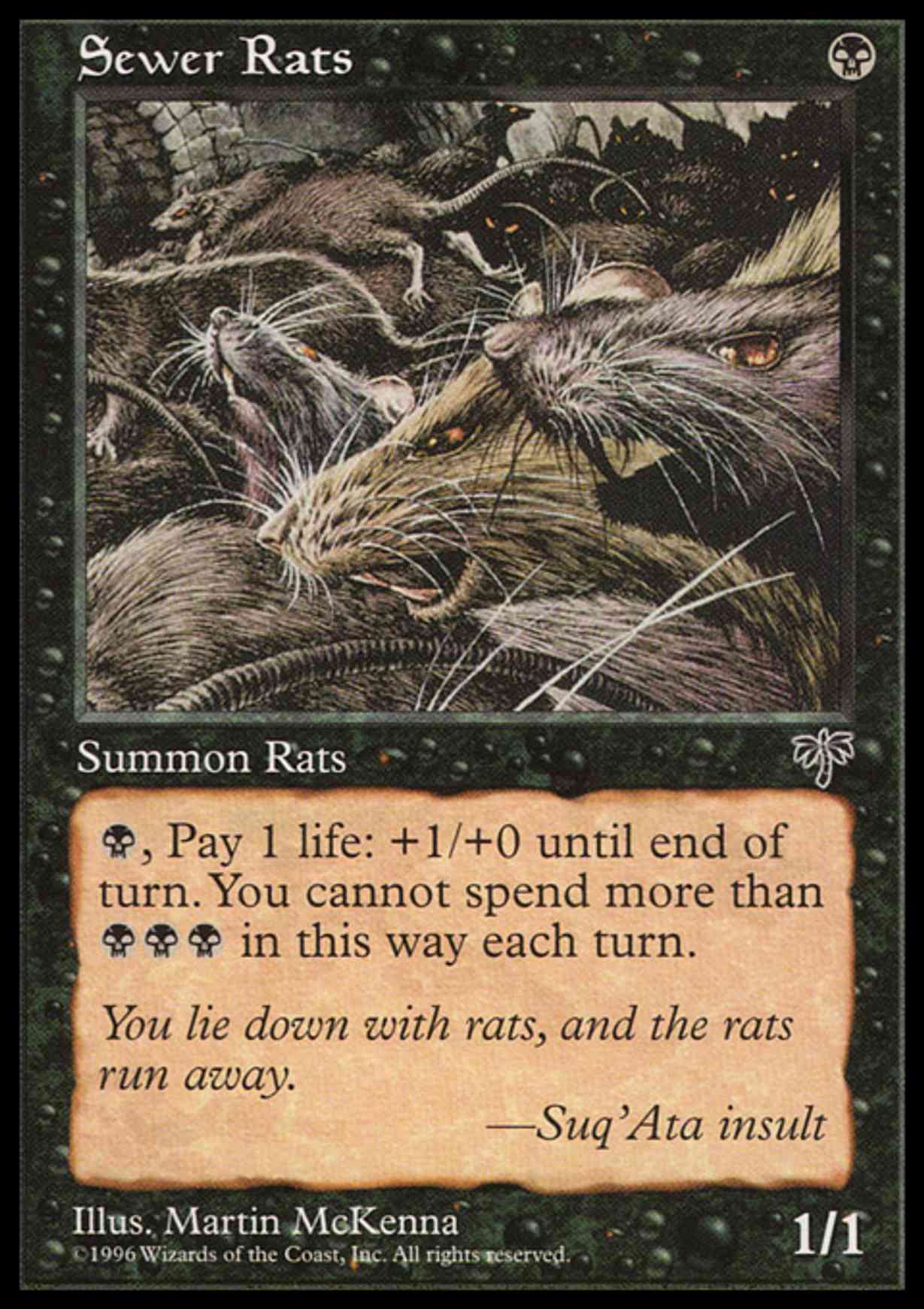 Sewer Rats magic card front