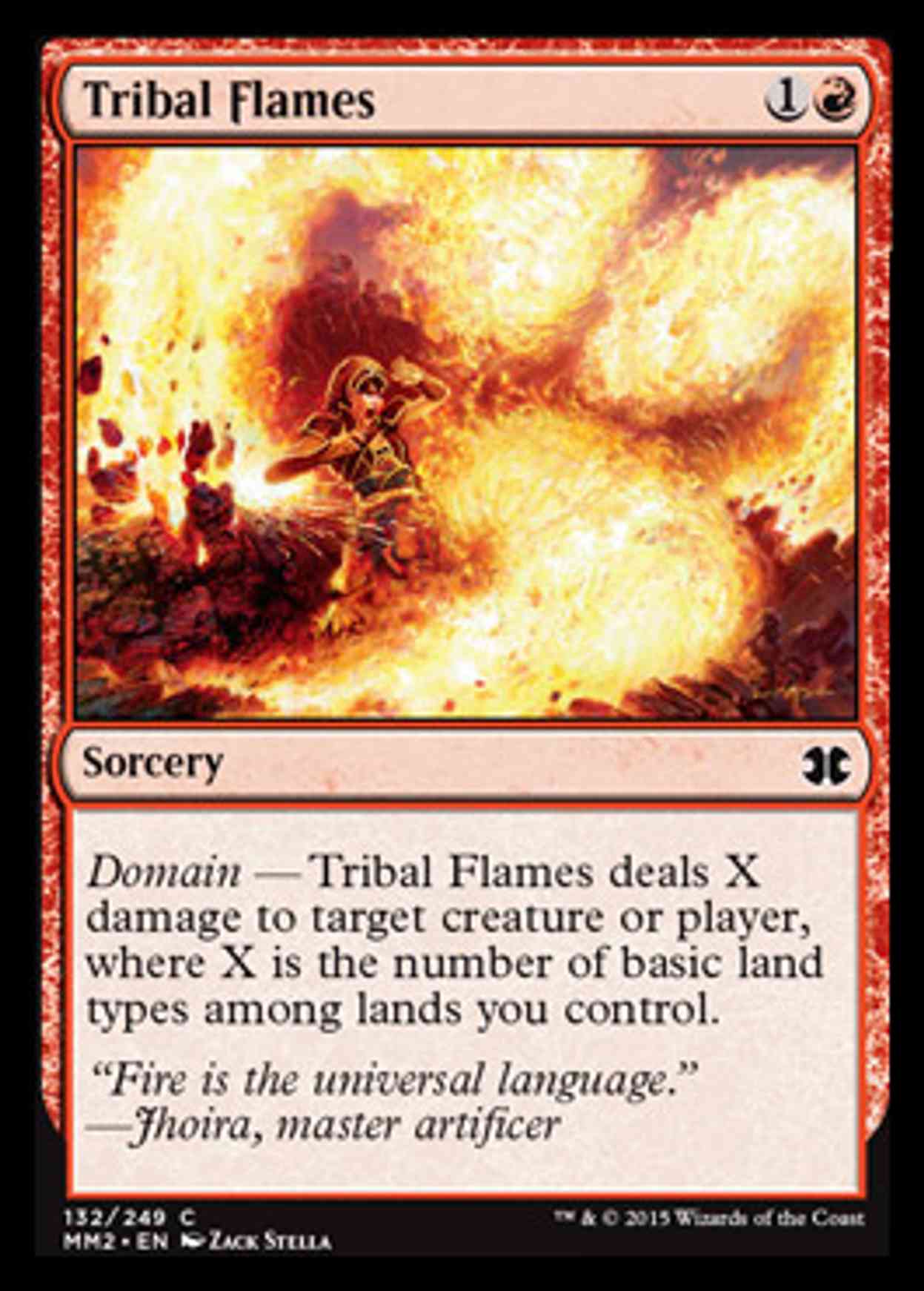 Tribal Flames magic card front