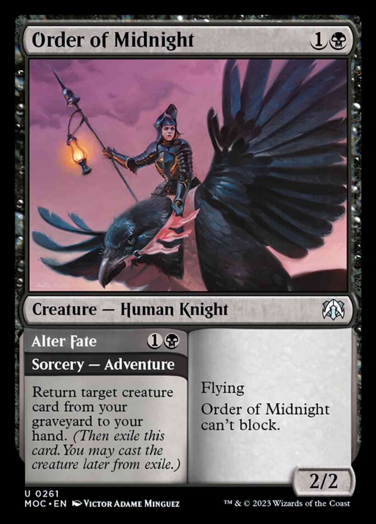 Order of Midnight // Alter Fate magic card front