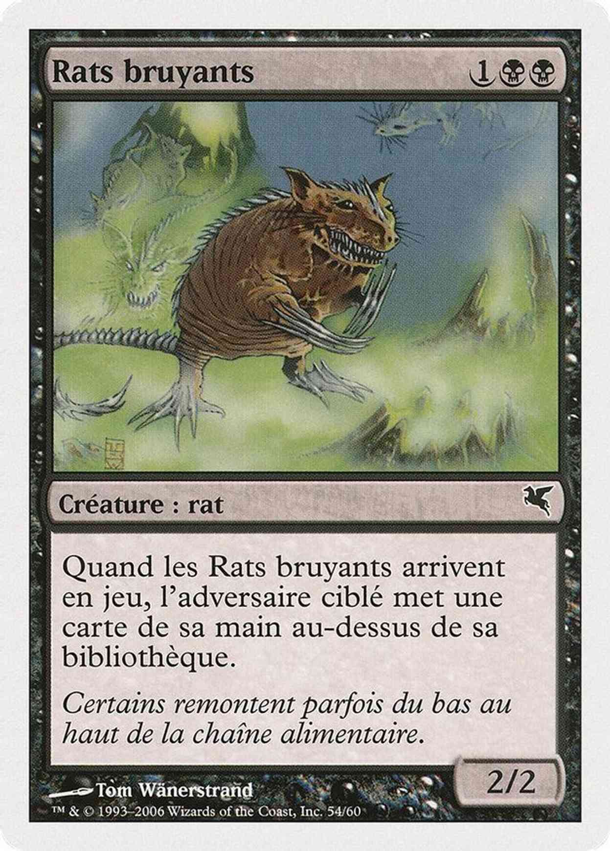 Chittering Rats (French) - "Rats bruyants" (A54) magic card front