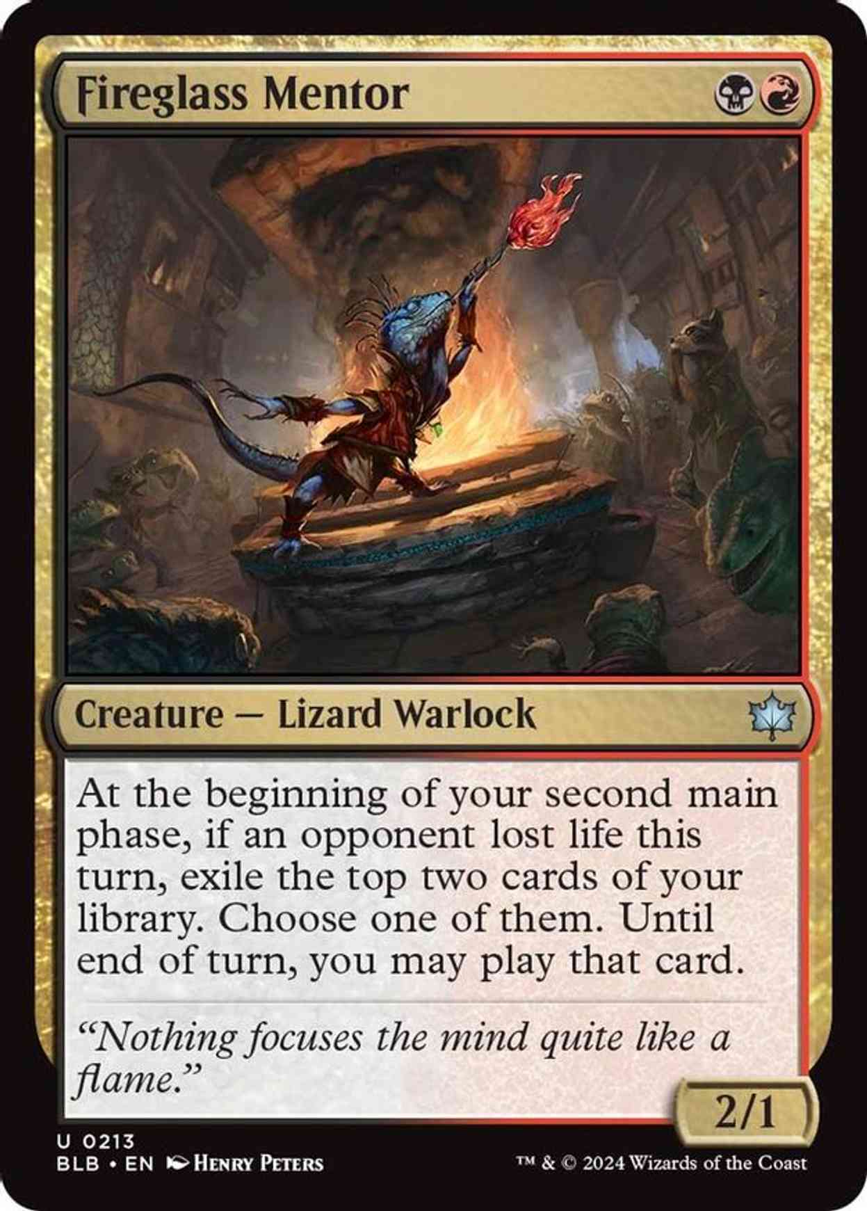 Fireglass Mentor magic card front