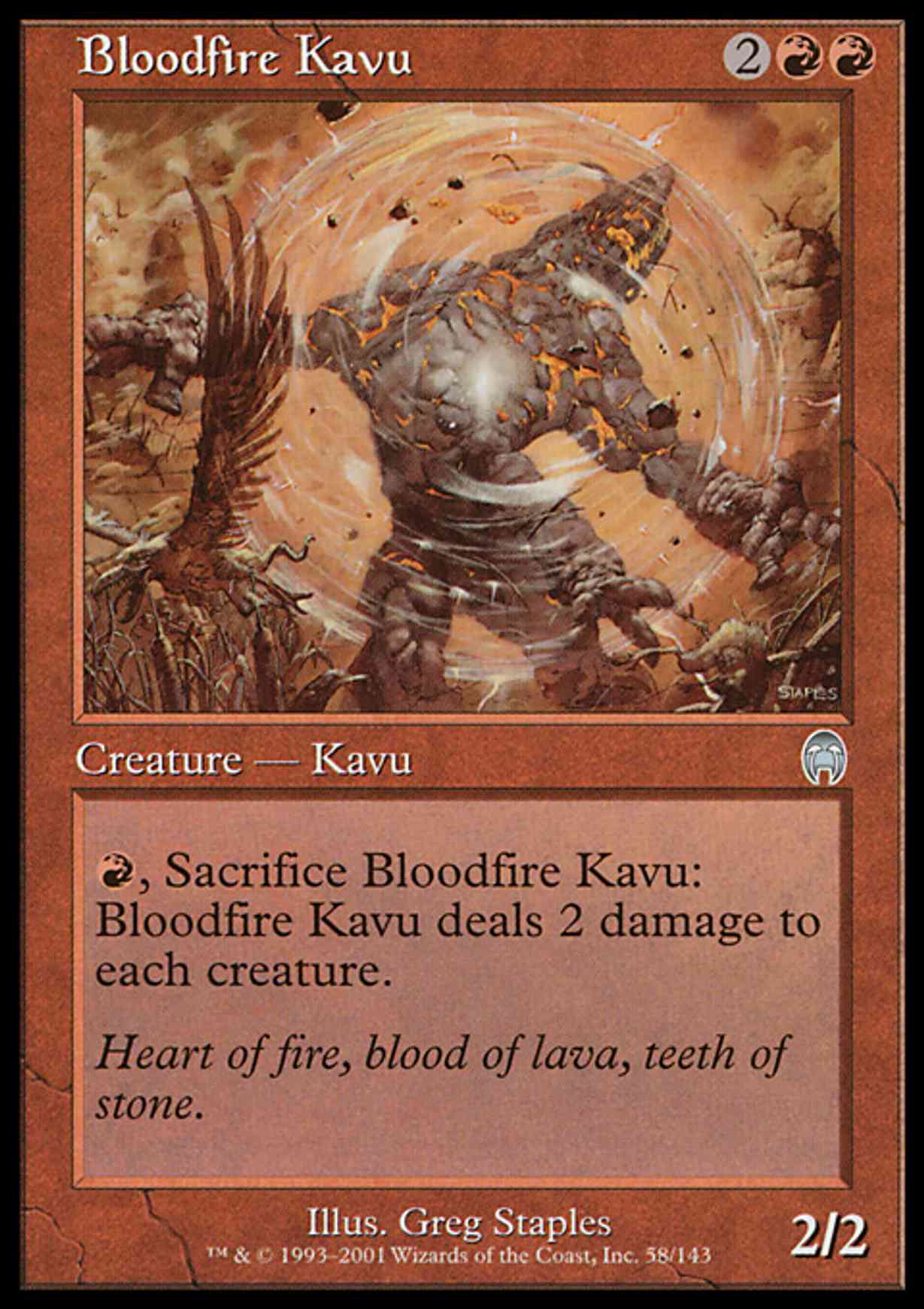Bloodfire Kavu magic card front