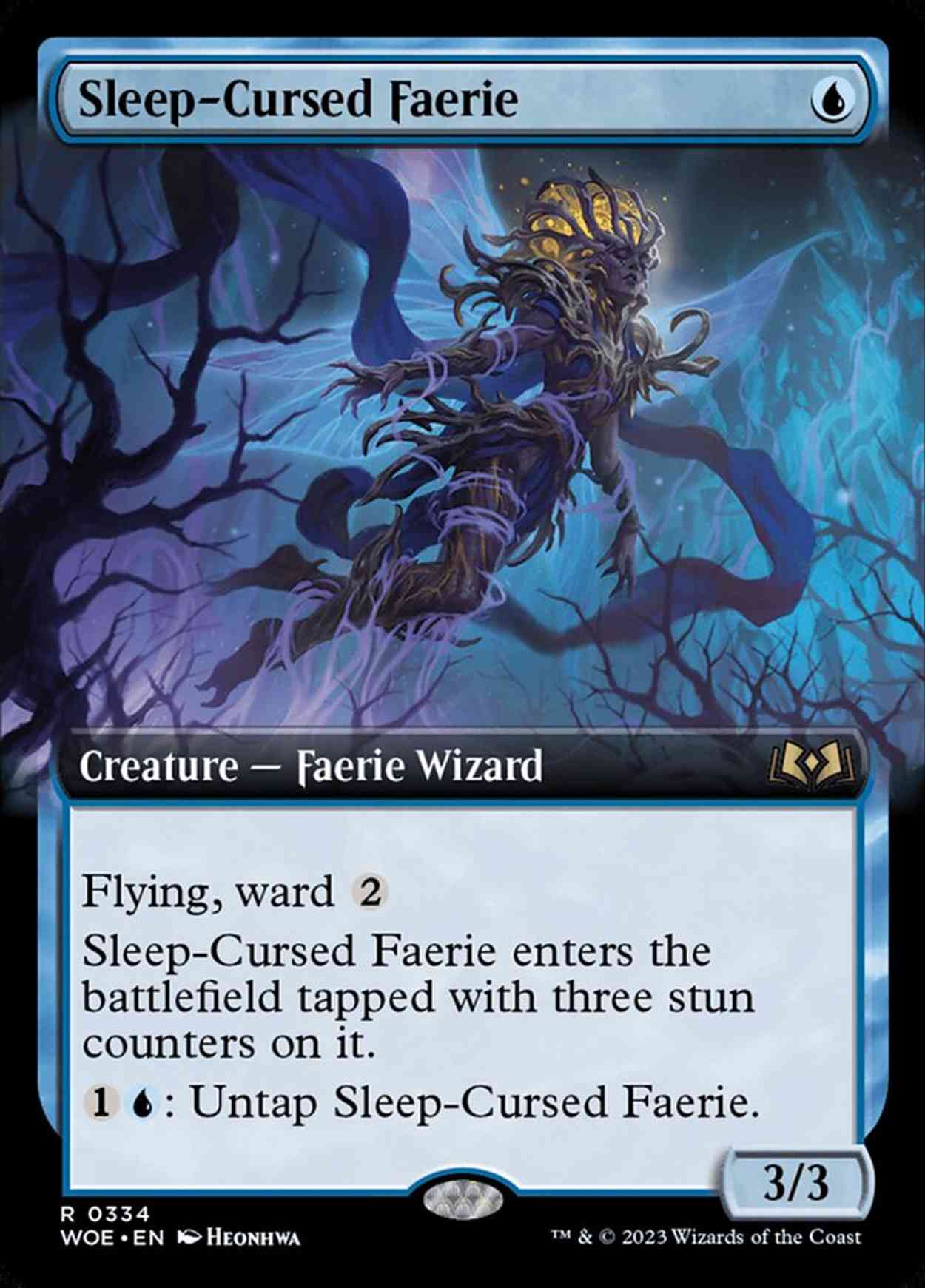 Sleep-Cursed Faerie (Extended Art) magic card front