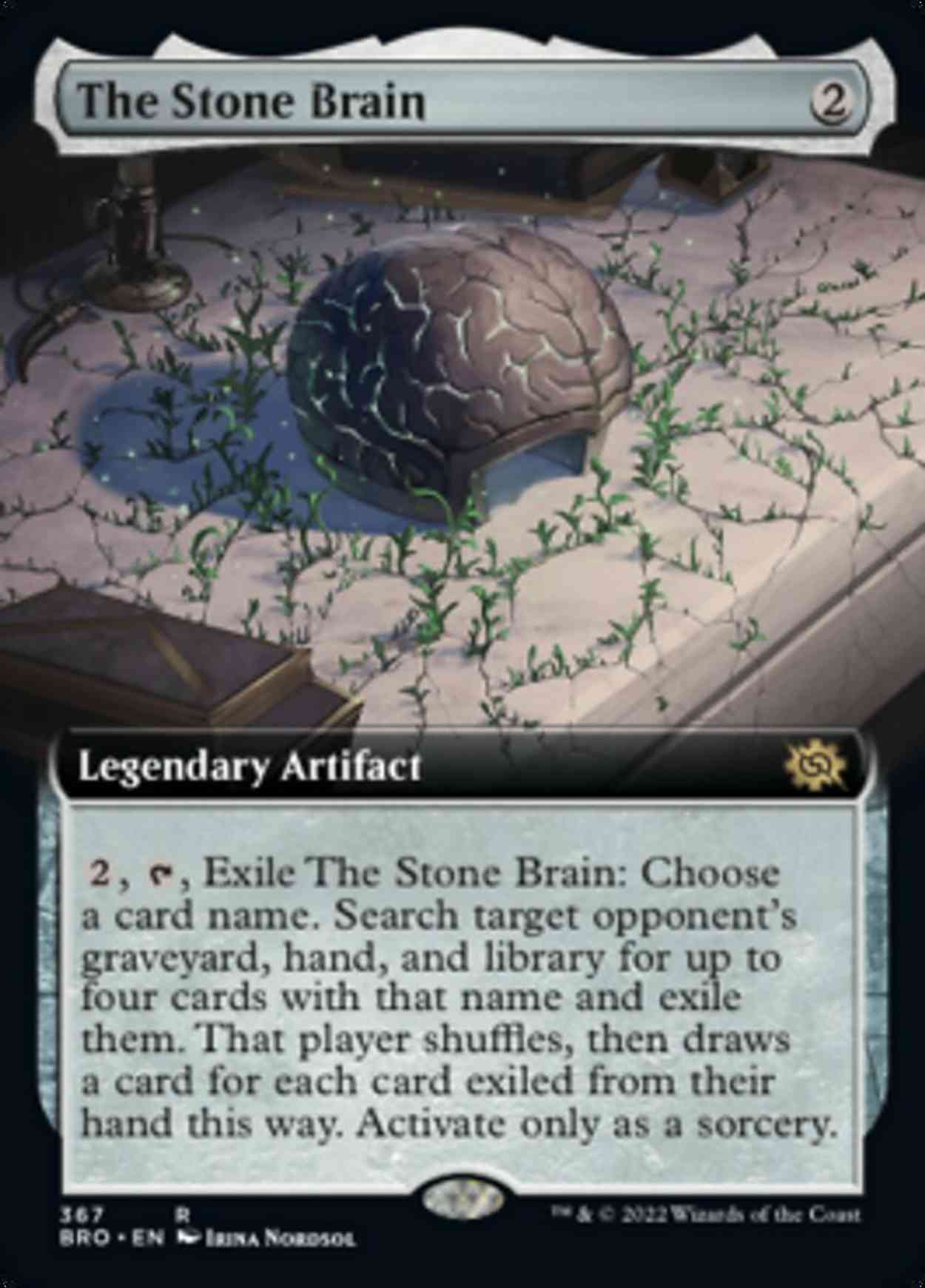 The Stone Brain (Extended Art) magic card front