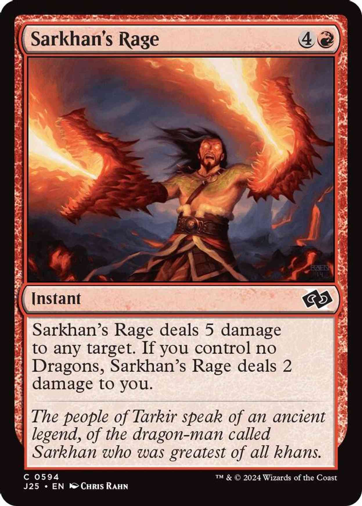 Sarkhan's Rage magic card front