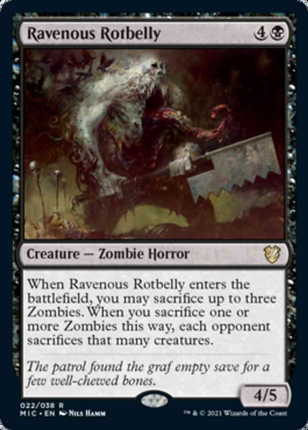 Ravenous Rotbelly magic card front