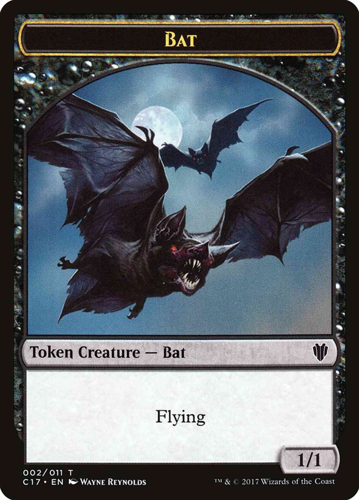 Bat (002) // Vampire (004) Double-sided Token magic card front