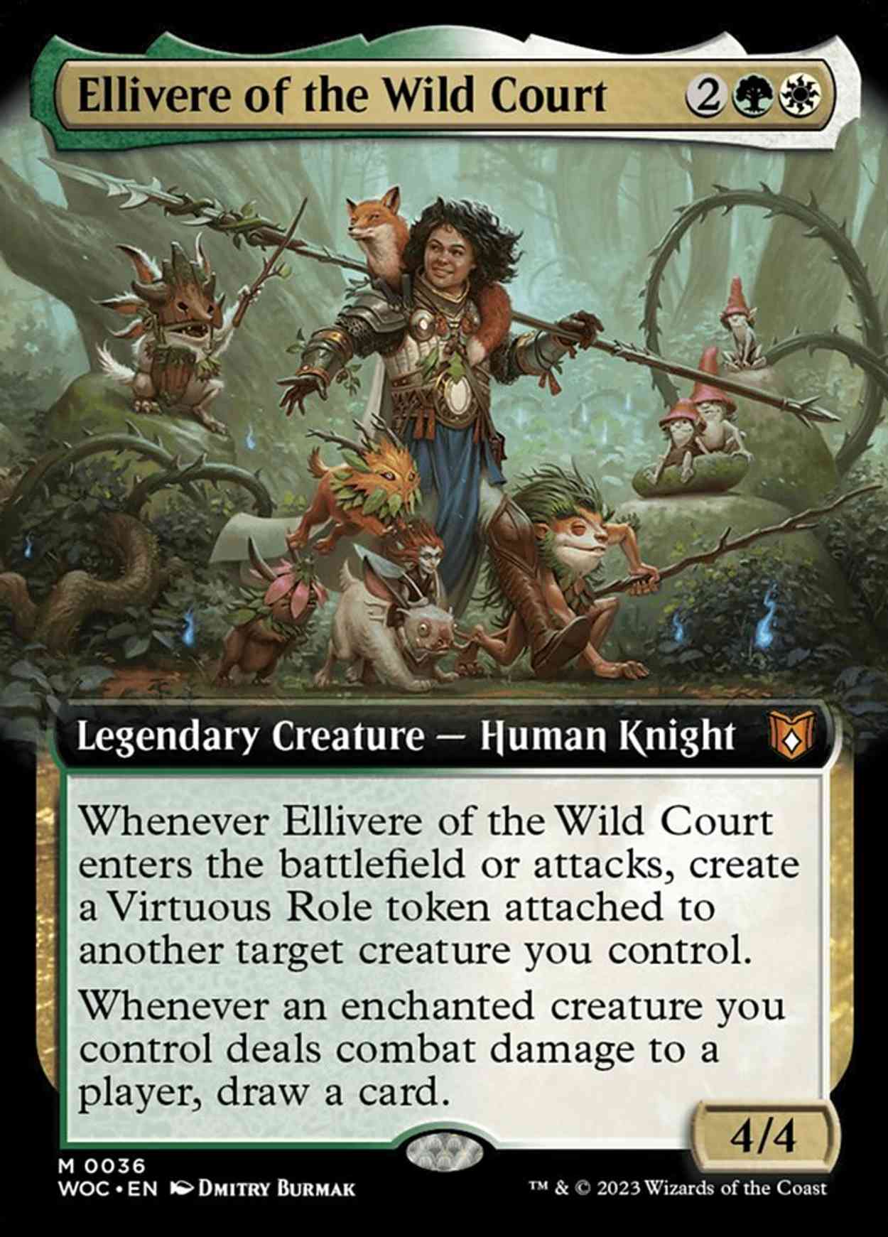 Ellivere of the Wild Court (Extended Art) magic card front