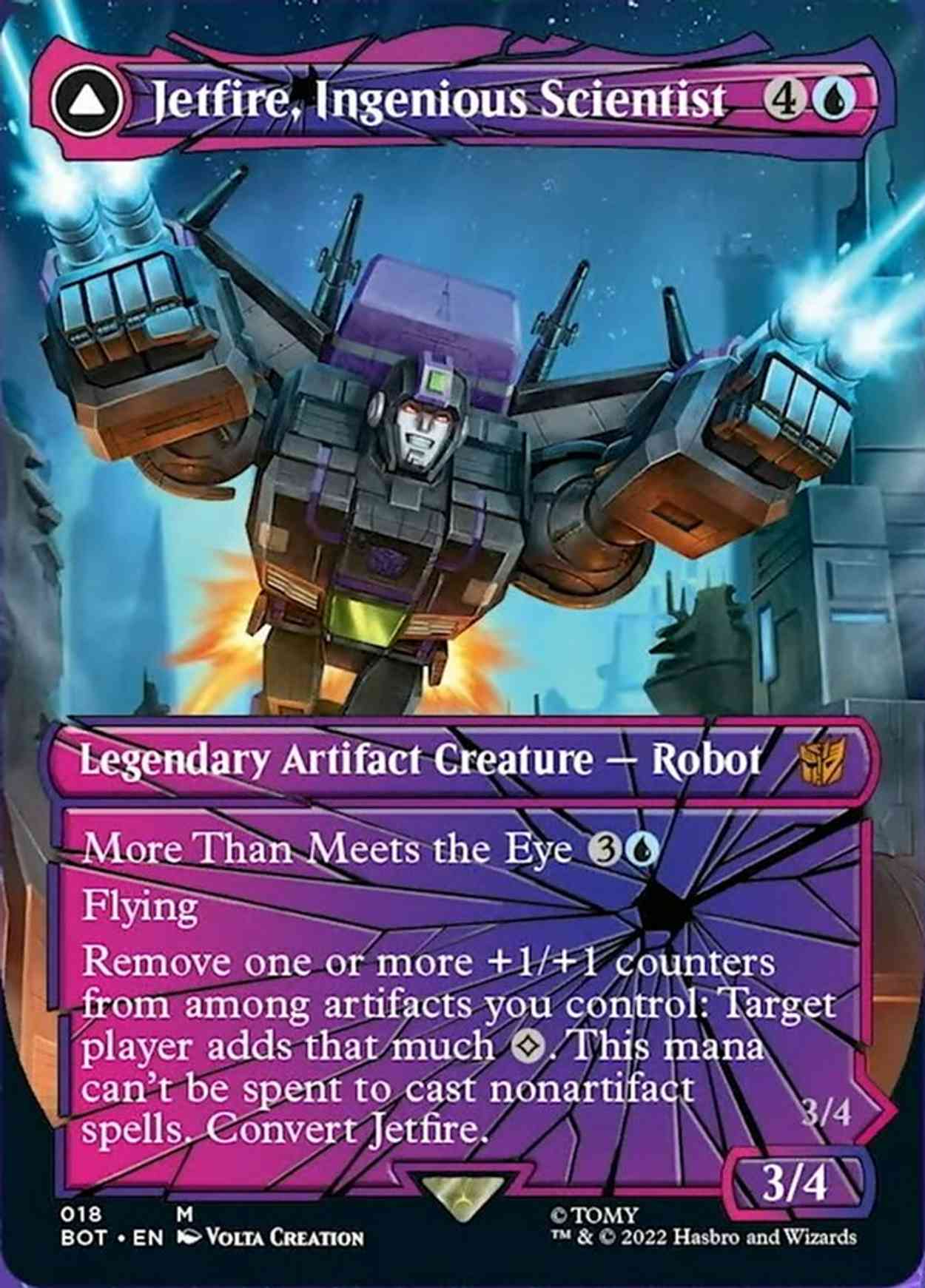 Jetfire, Ingenious Scientist (Shattered Glass) magic card front