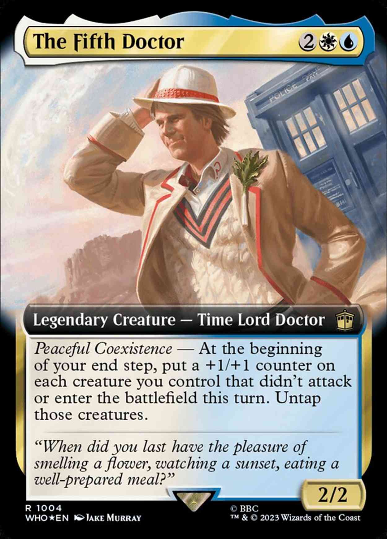 The Fifth Doctor (Extended Art) (Surge Foil) magic card front