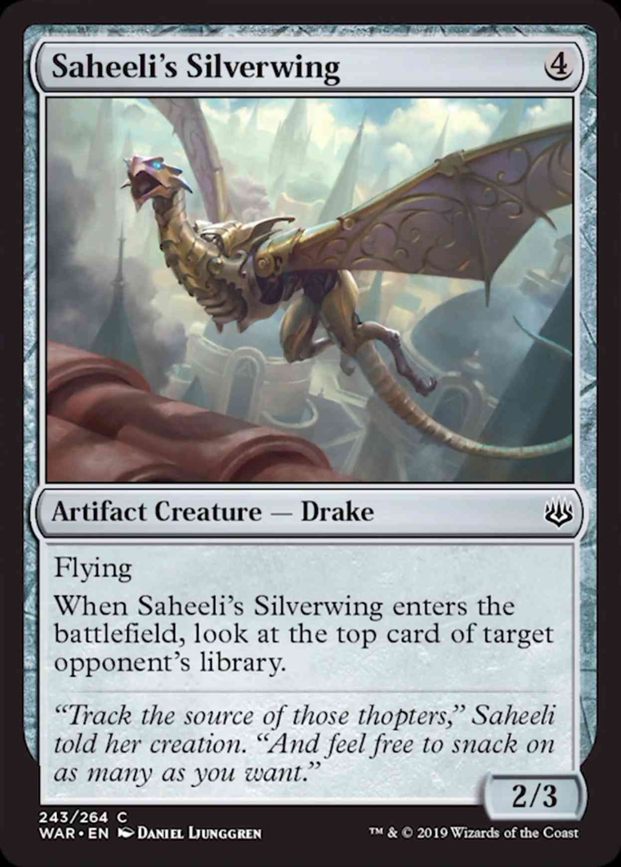 Saheeli's Silverwing magic card front