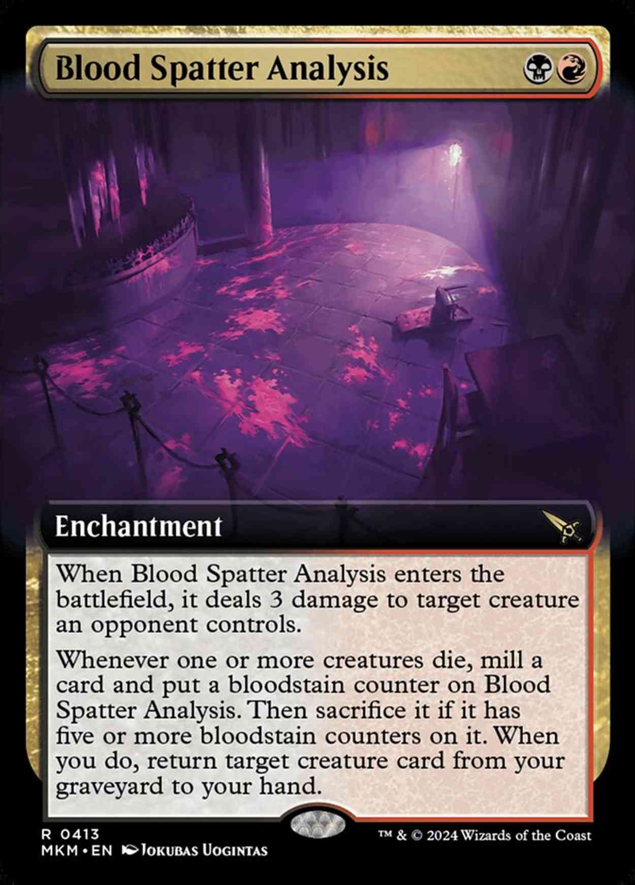 Blood Spatter Analysis (Extended Art) magic card front