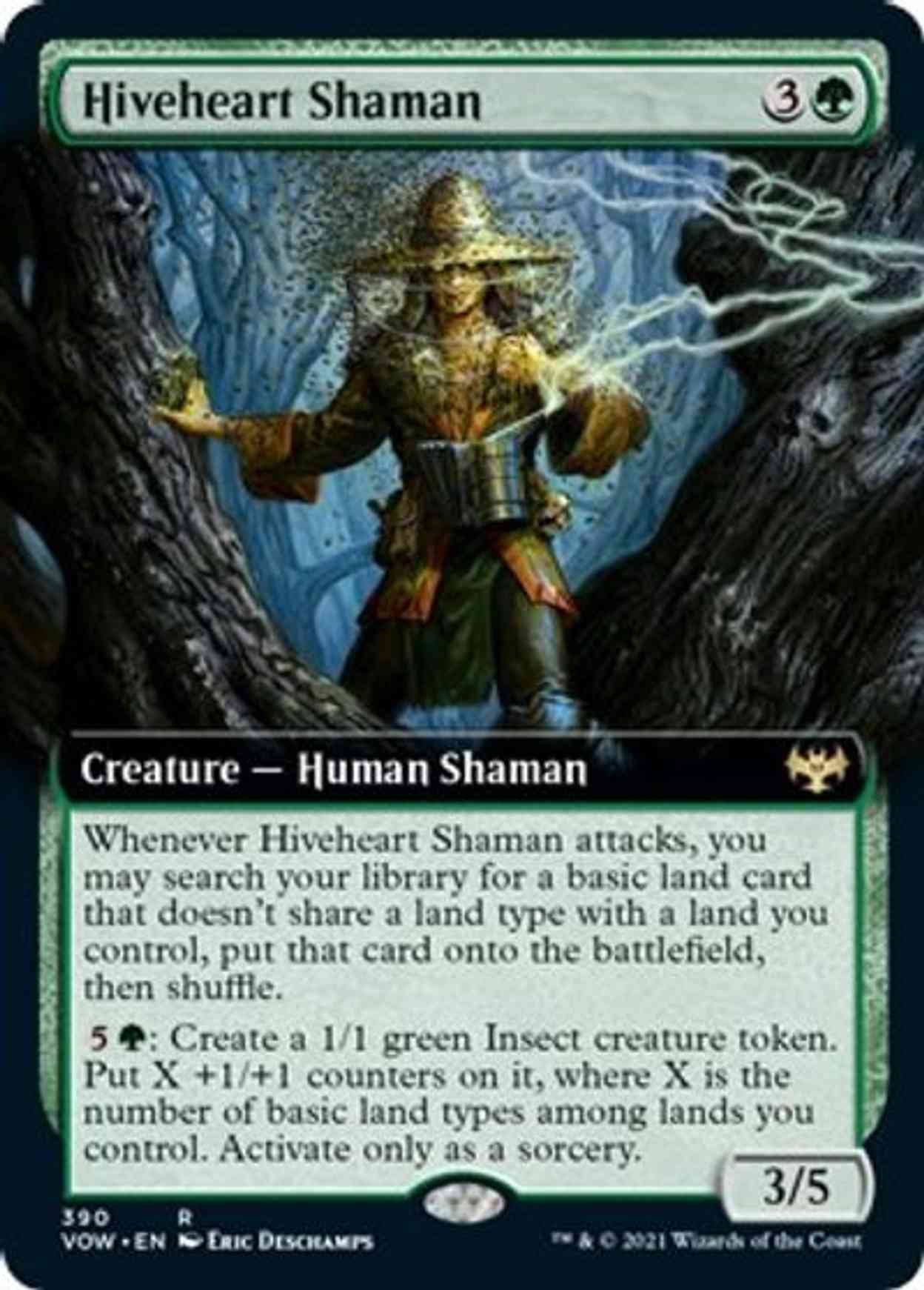 Hiveheart Shaman (Extended Art) magic card front