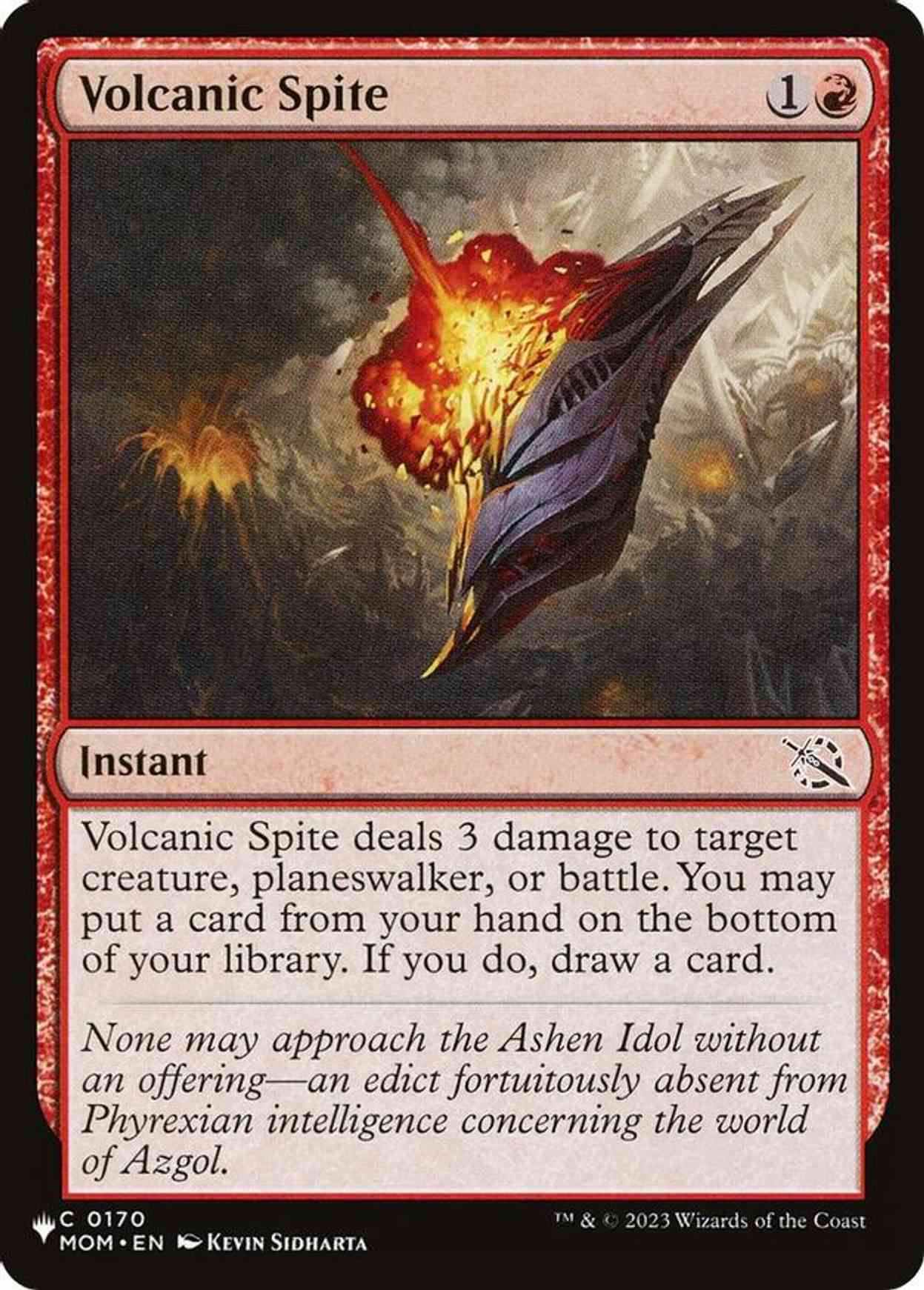 Volcanic Spite magic card front