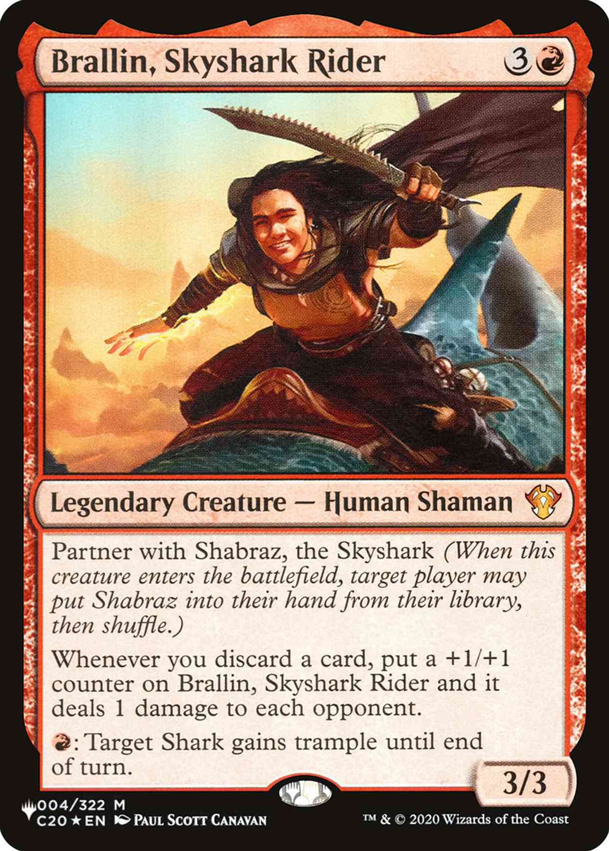 Brallin, Skyshark Rider magic card front