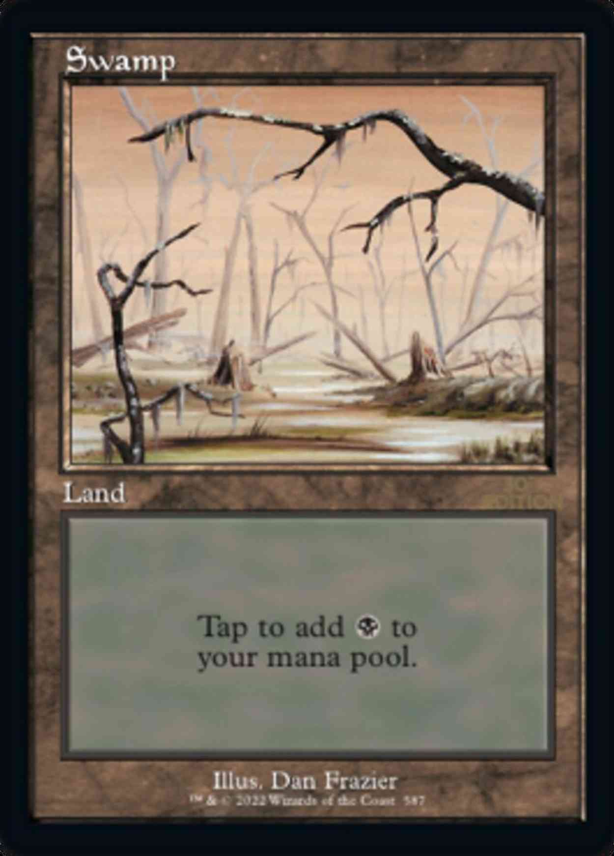Swamp (587) (Retro Frame) magic card front