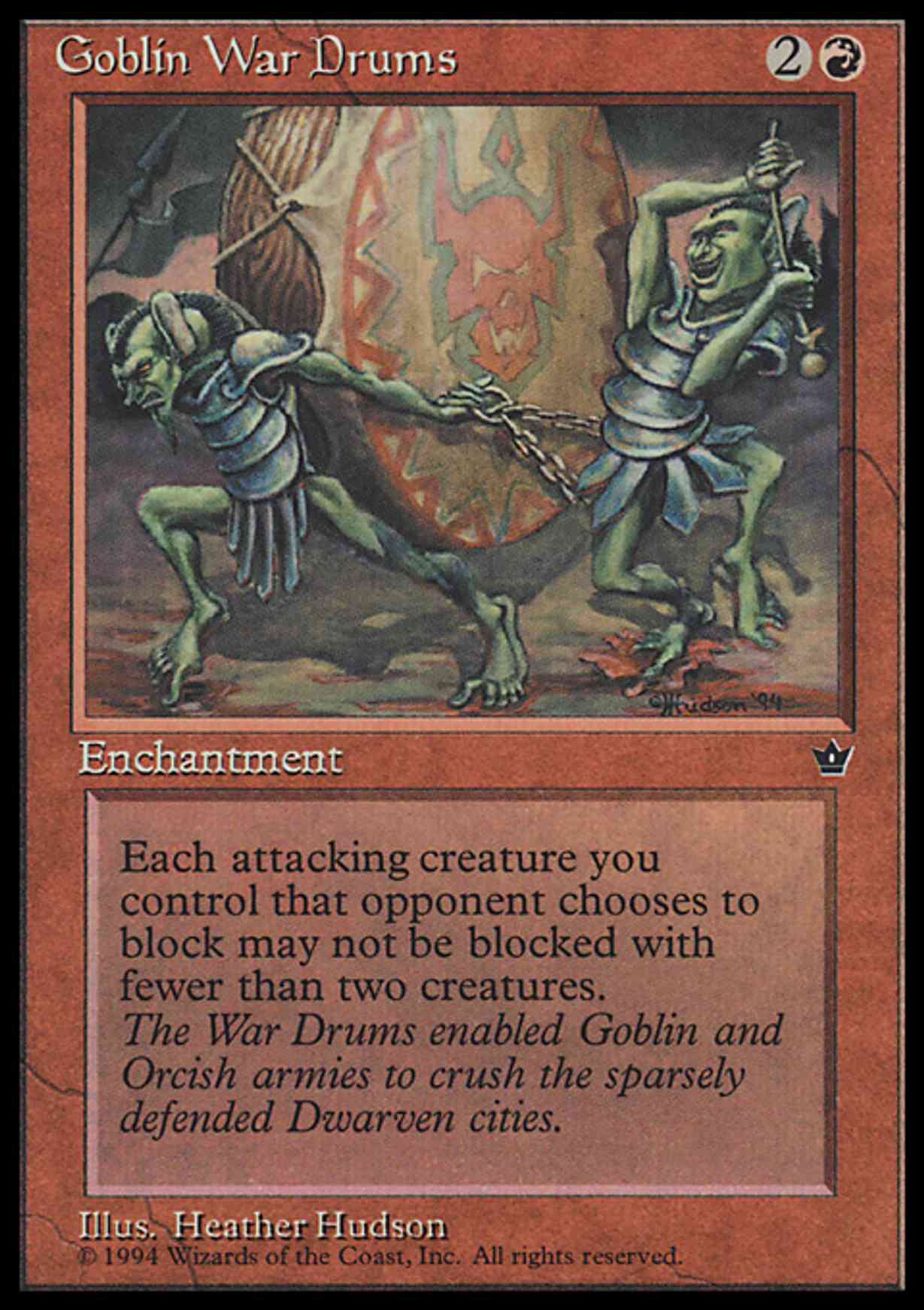 Goblin War Drums (Hudson) magic card front