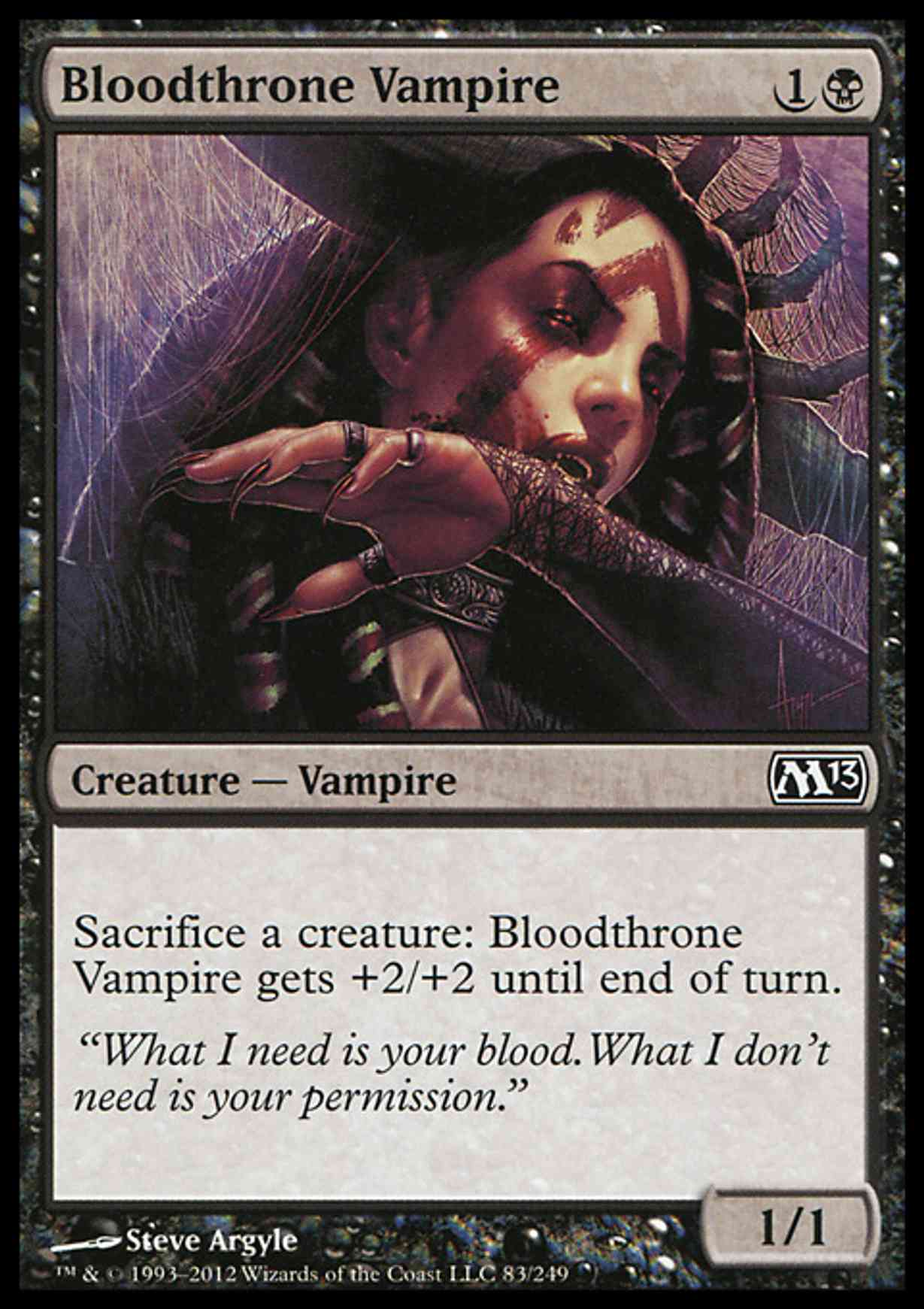 Bloodthrone Vampire magic card front