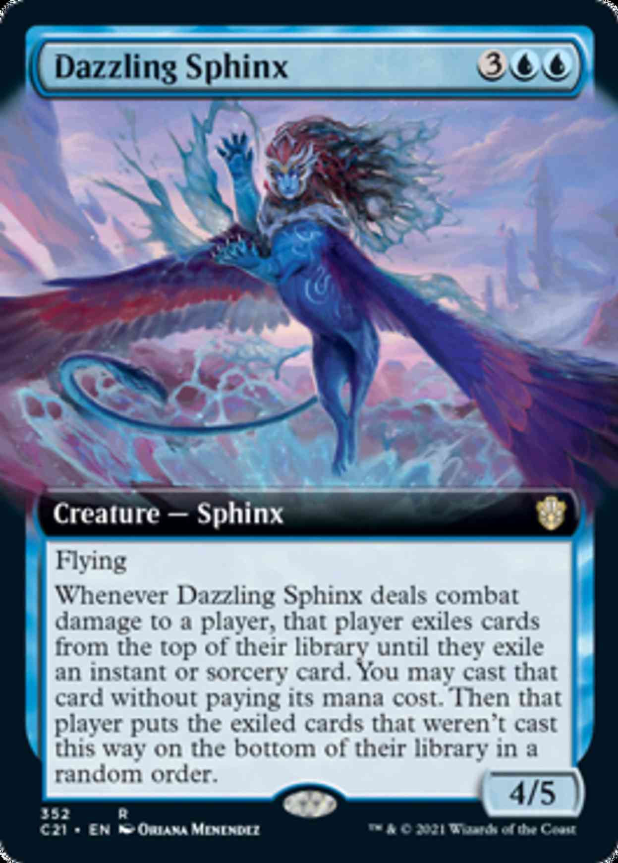 Dazzling Sphinx (Extended Art) magic card front