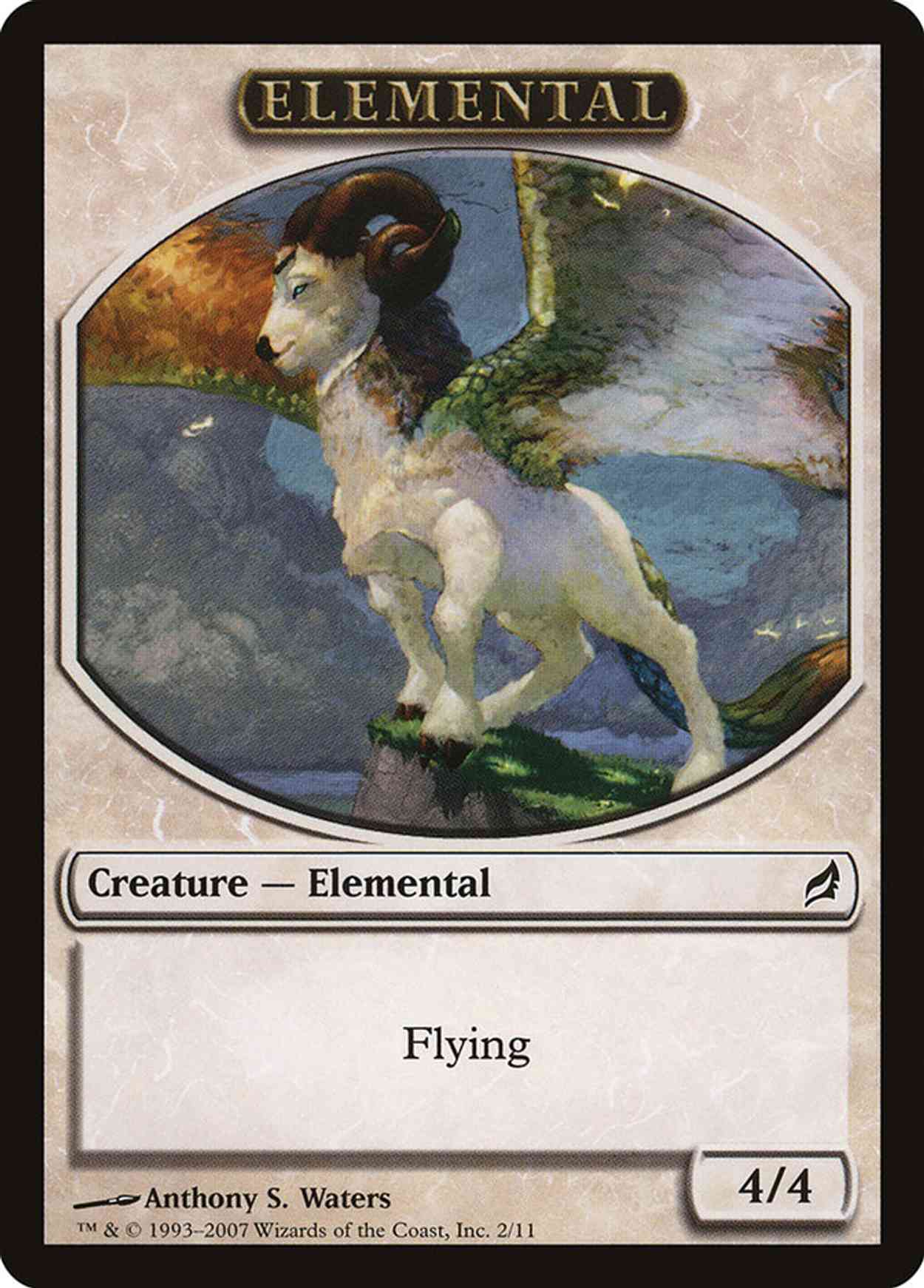 Elemental Token (White) magic card front