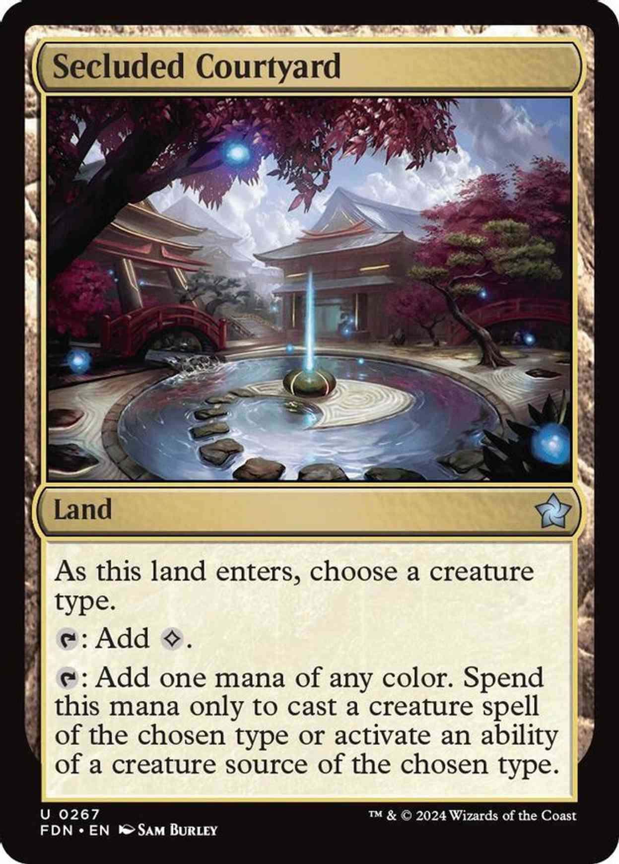 Secluded Courtyard magic card front