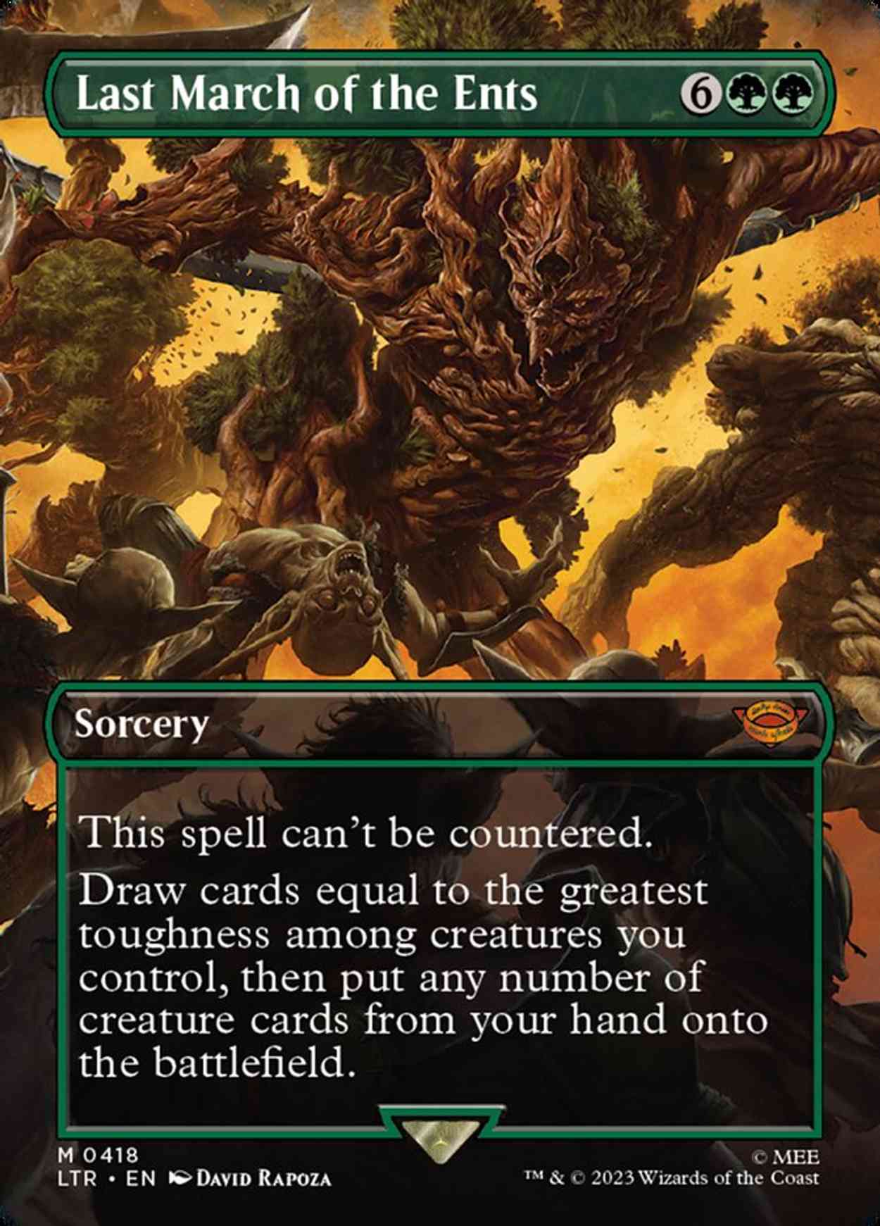 Last March of the Ents (Borderless) magic card front