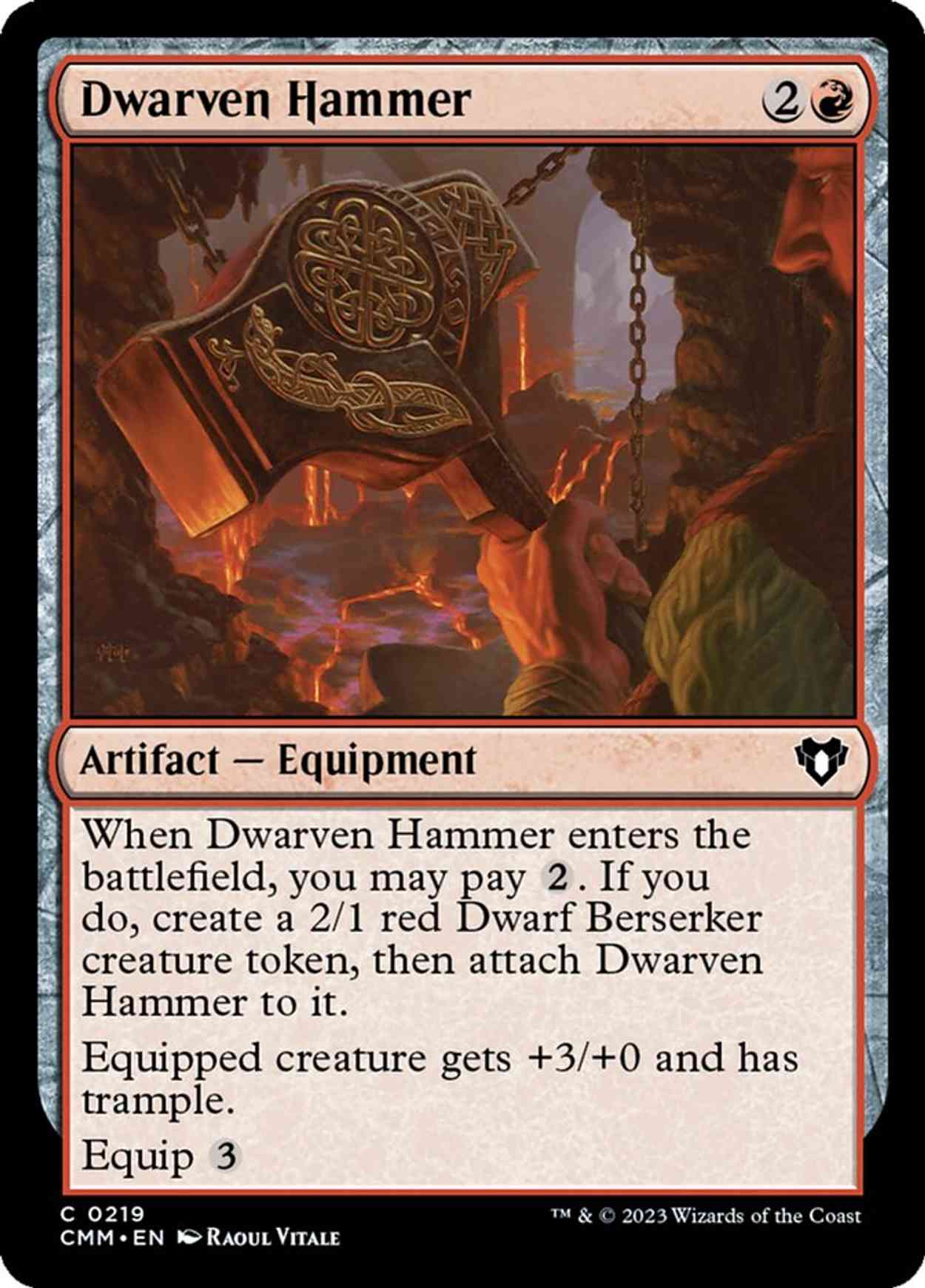 Dwarven Hammer magic card front