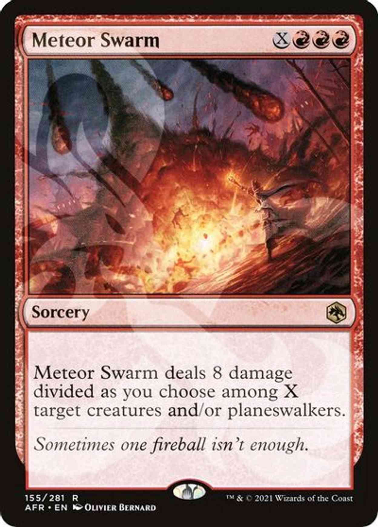 Meteor Swarm magic card front