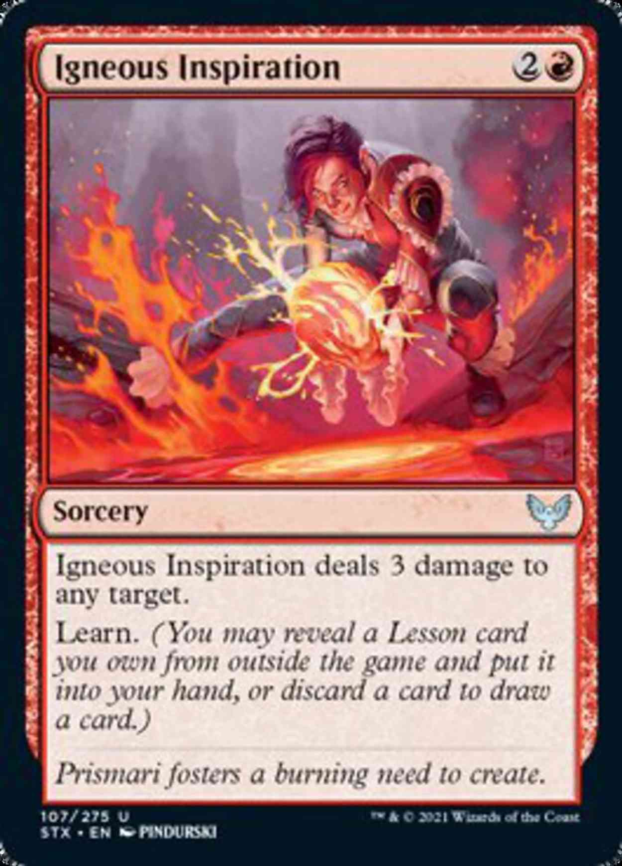 Igneous Inspiration magic card front