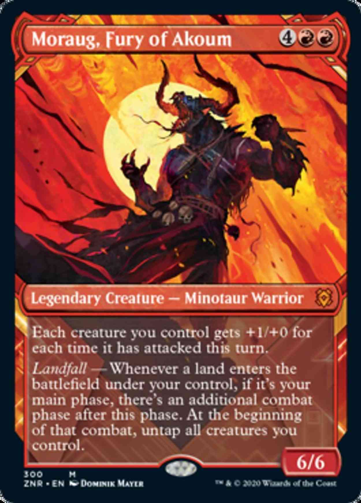 Moraug, Fury of Akoum (Showcase) magic card front